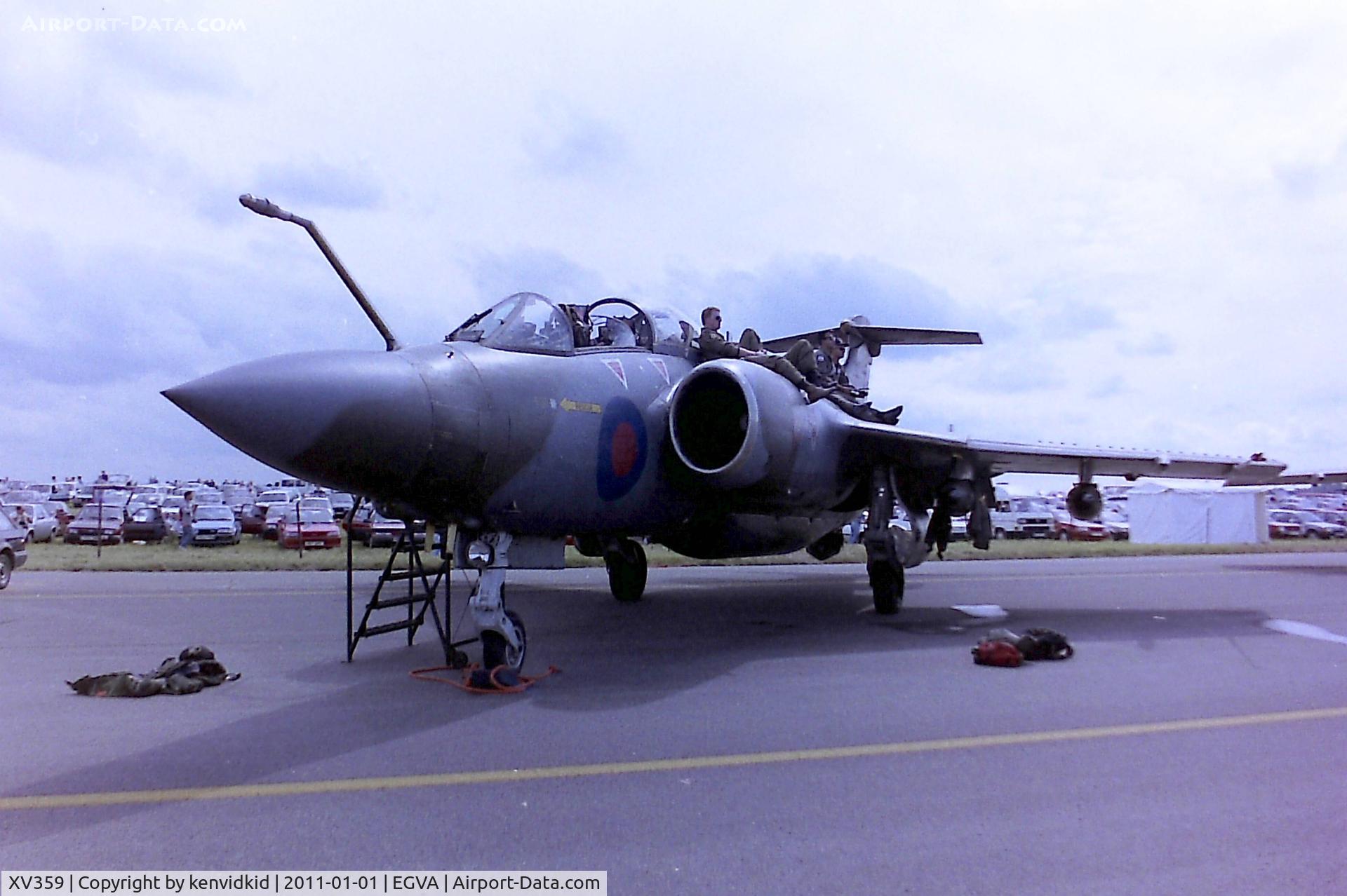 XV359, 1968 Hawker Siddeley Buccaneer S.2B C/N B3-09-67, At RIAT 1993, scanned from negative.