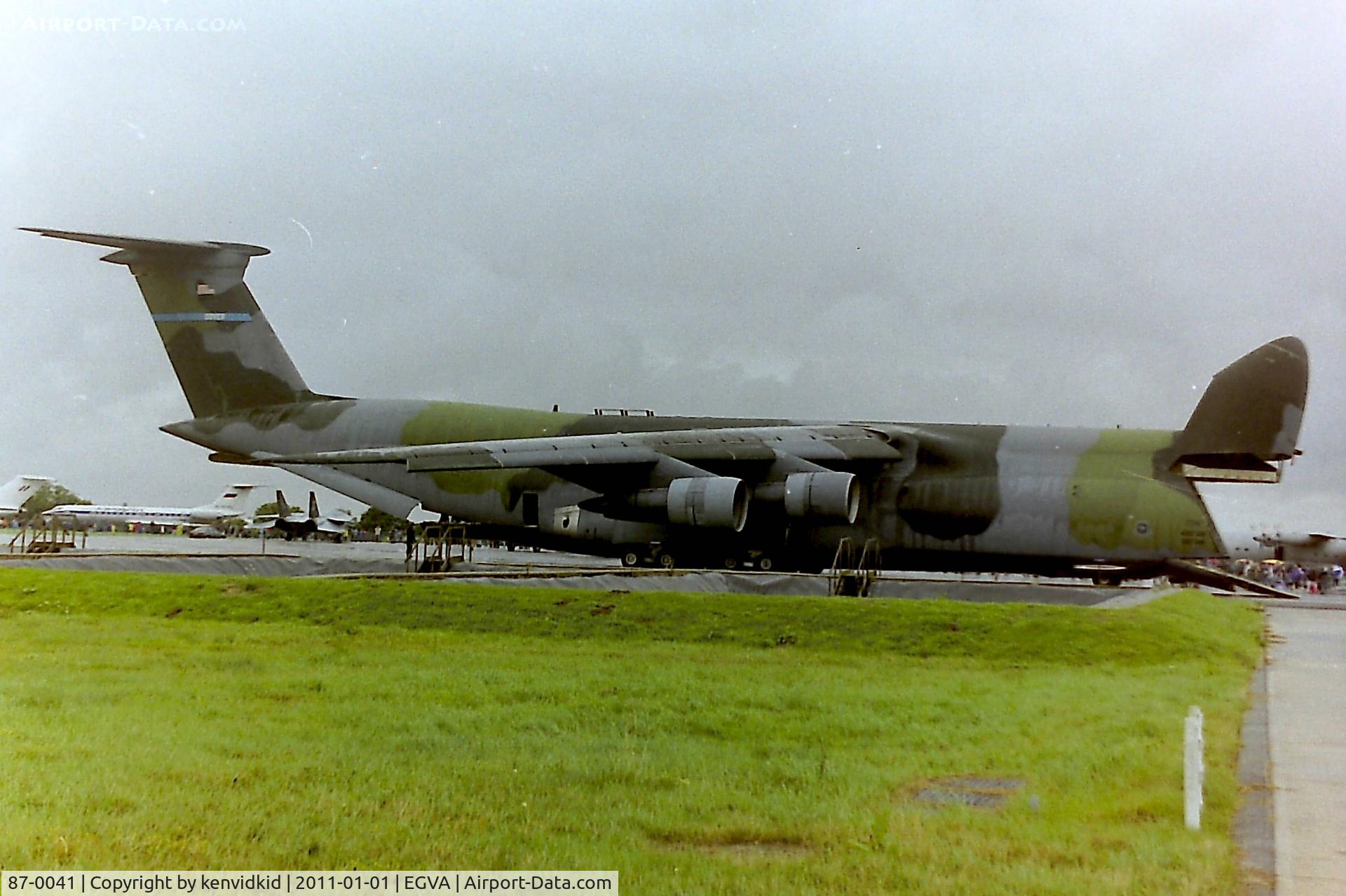 87-0041, 1987 Lockheed C-5B Galaxy C/N 500-0127, At RIAT 1993, scanned from negative.