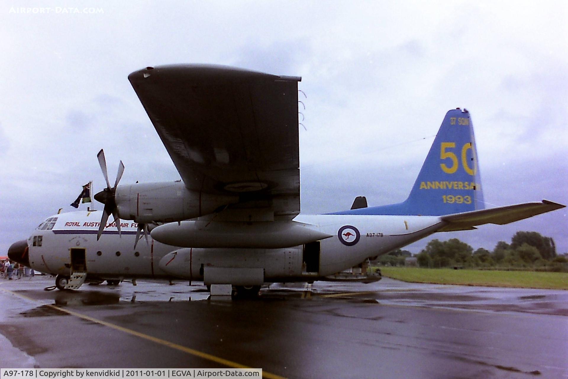 A97-178, Lockheed C-130E Hercules C/N 382-4178, At RIAT 1993, scanned from negative.