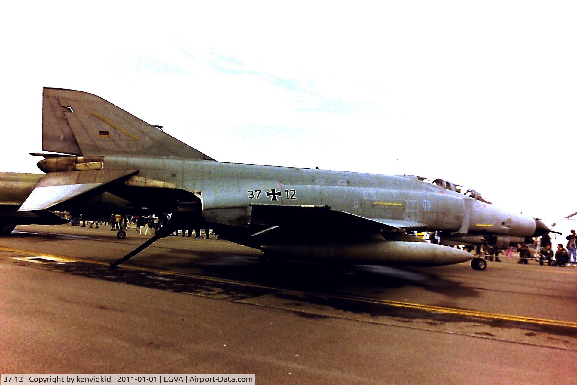 37 12, 1972 McDonnell Douglas F-4F Phantom II C/N 4376, At RIAT 1993, scanned from negative.