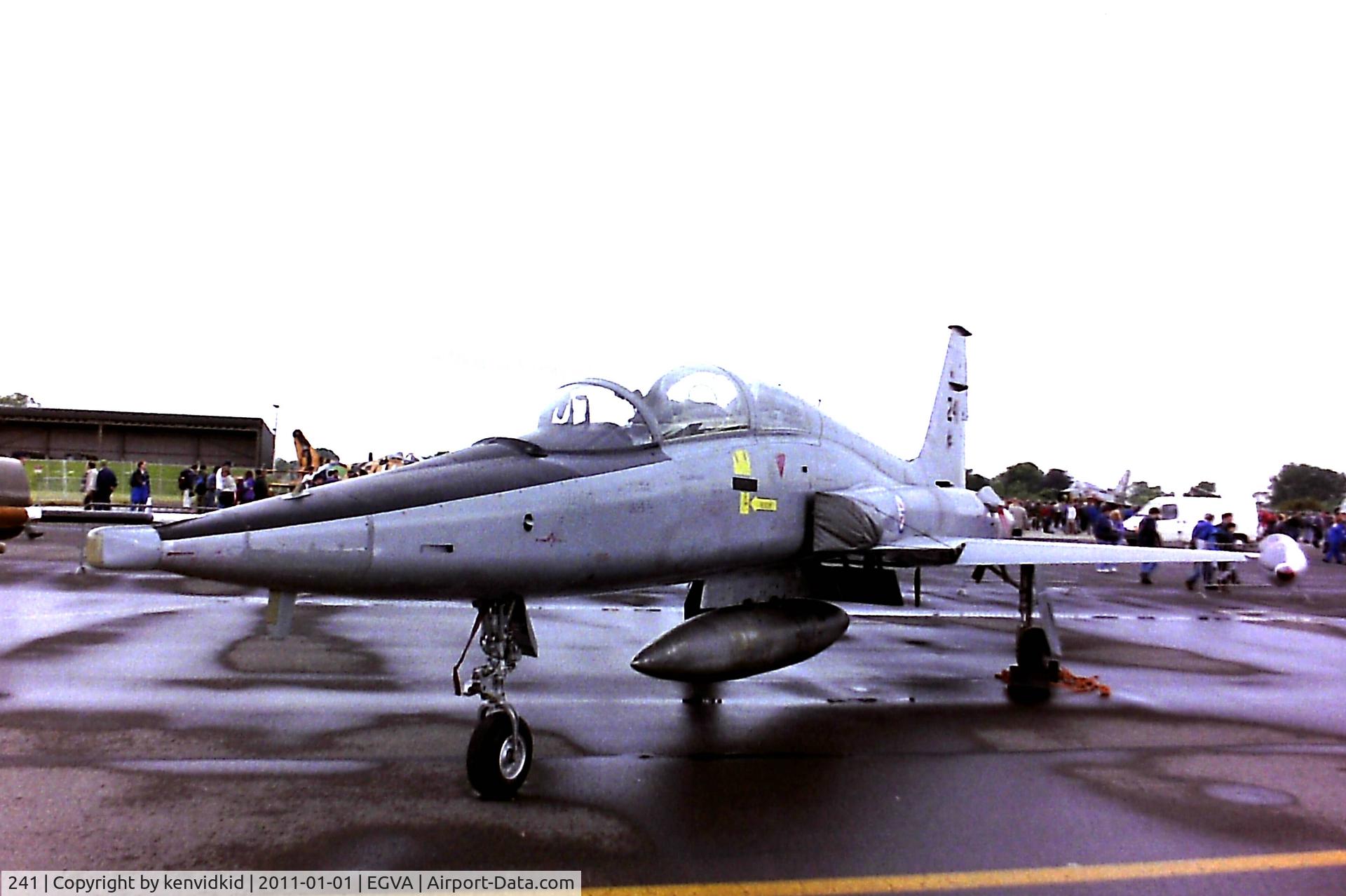 241, Northrop F-5B Freedom Fighter C/N N.9005, At RIAT 1993, scanned from negative.