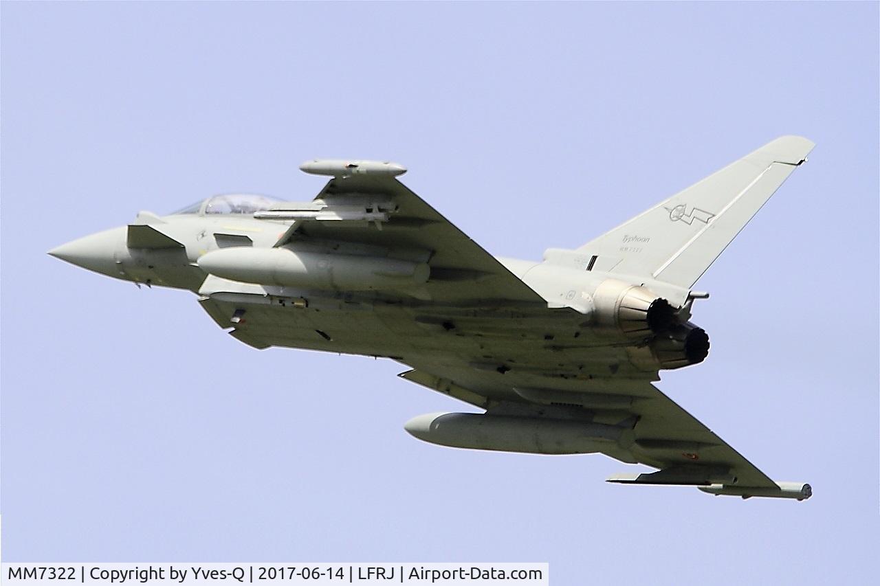 MM7322, Eurofighter EF-2000 Typhoon S C/N IS054, Eurofighter EF-2000 Typhoon S, Take off rwy26, Landivisiau Naval Air Base (LFRJ) Tiger Meet 2017
