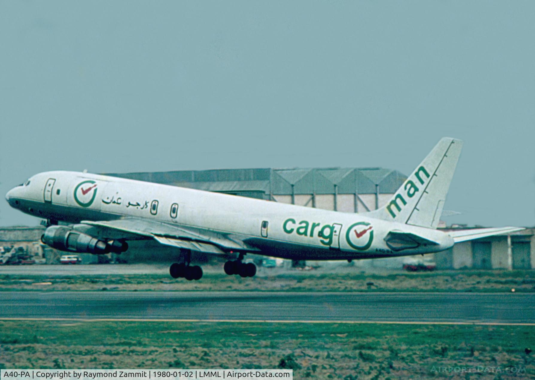 A40-PA, 1966 Douglas DC-8-55F C/N 45821, DC8 A40-PA Cargoman