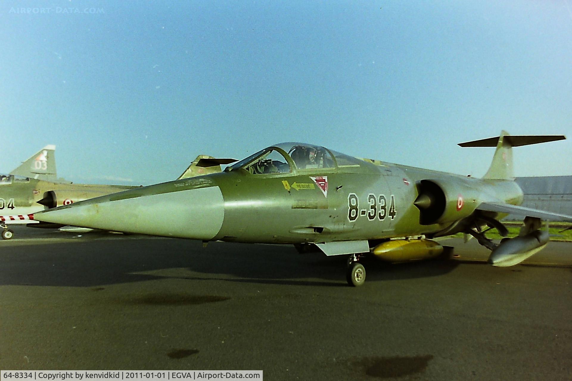 64-8334, 1964 Lockheed F-104G Starfighter C/N 683-8334, At RIAT 1993, scanned from negative.