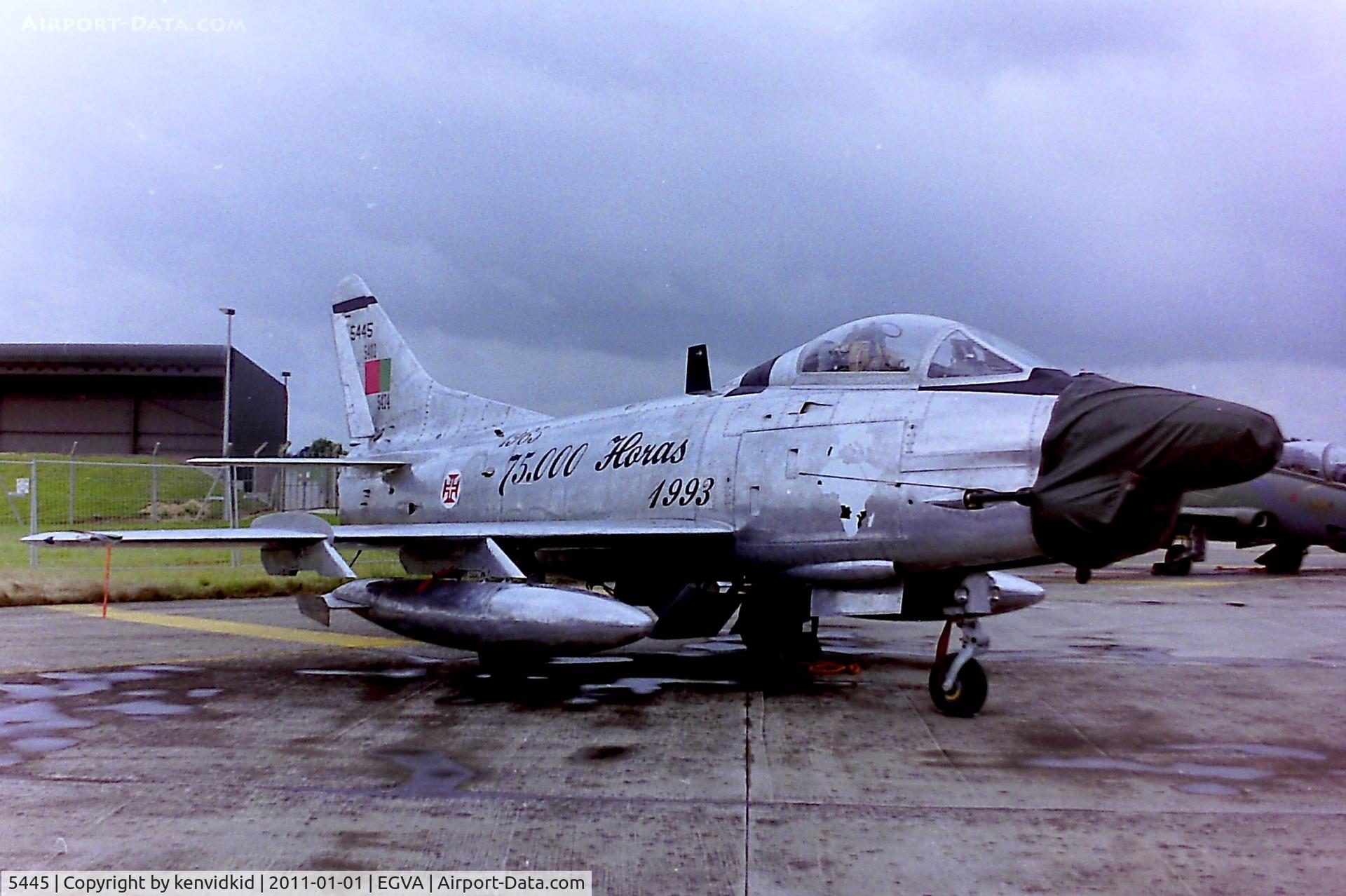 5445, Fiat G-91R/3 C/N F1-0091, At RIAT 1993, scanned from negative.