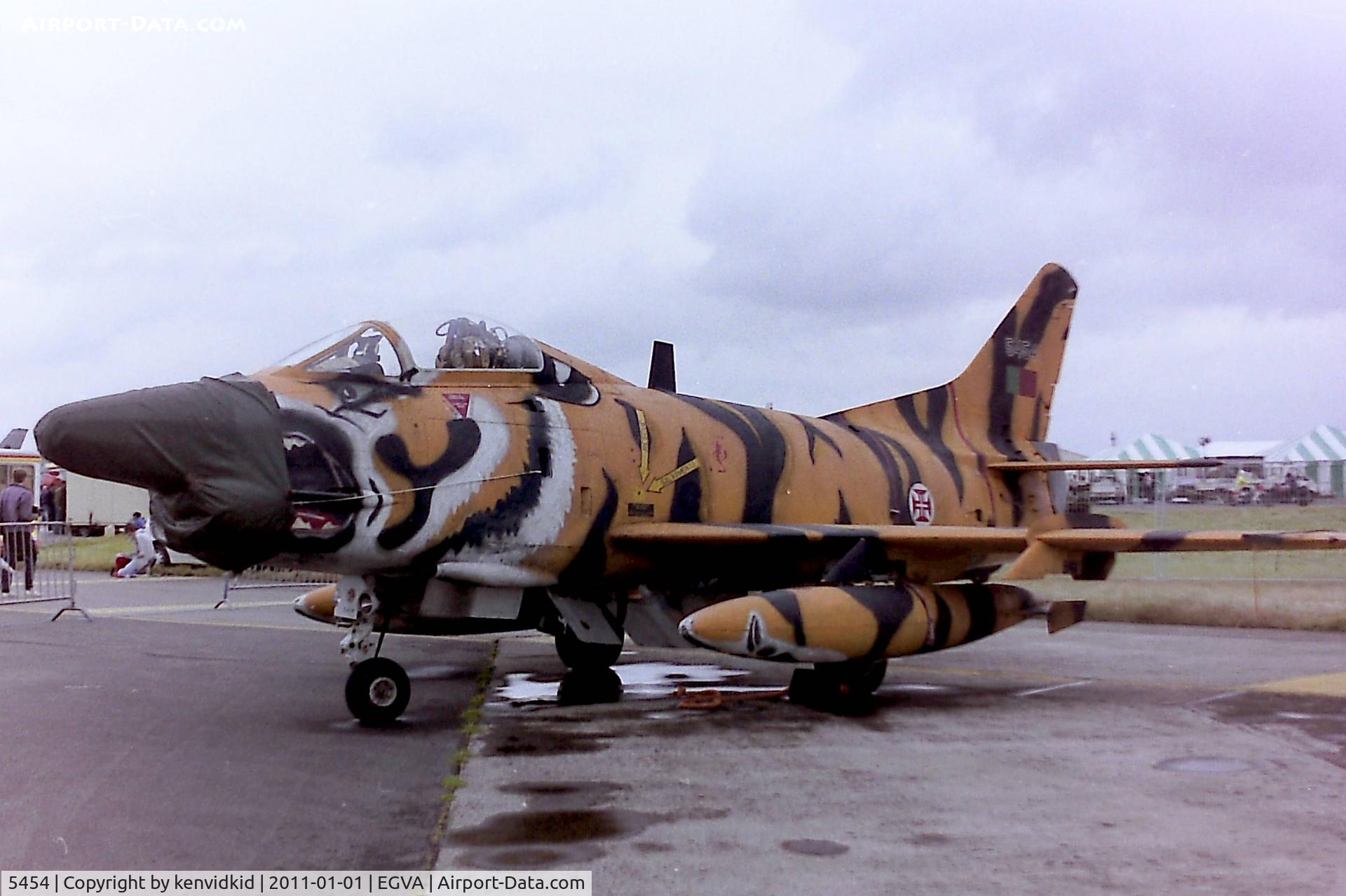 5454, Fiat G-91R/3 C/N D532, At RIAT 1993, scanned from negative.