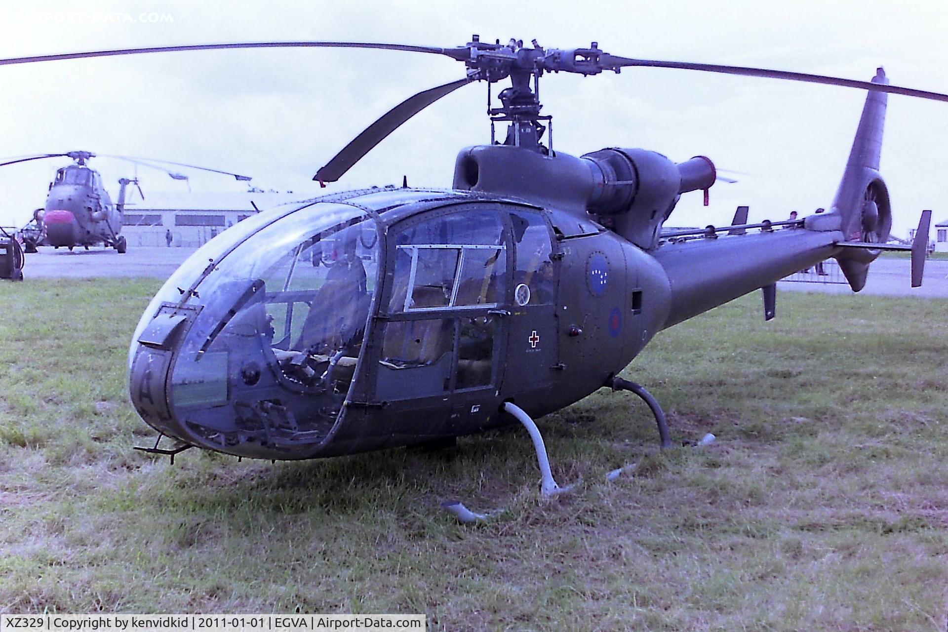 XZ329, 1977 Westland SA-341B Gazelle AH1 C/N 1648, At RIAT 1993, scanned from negative.