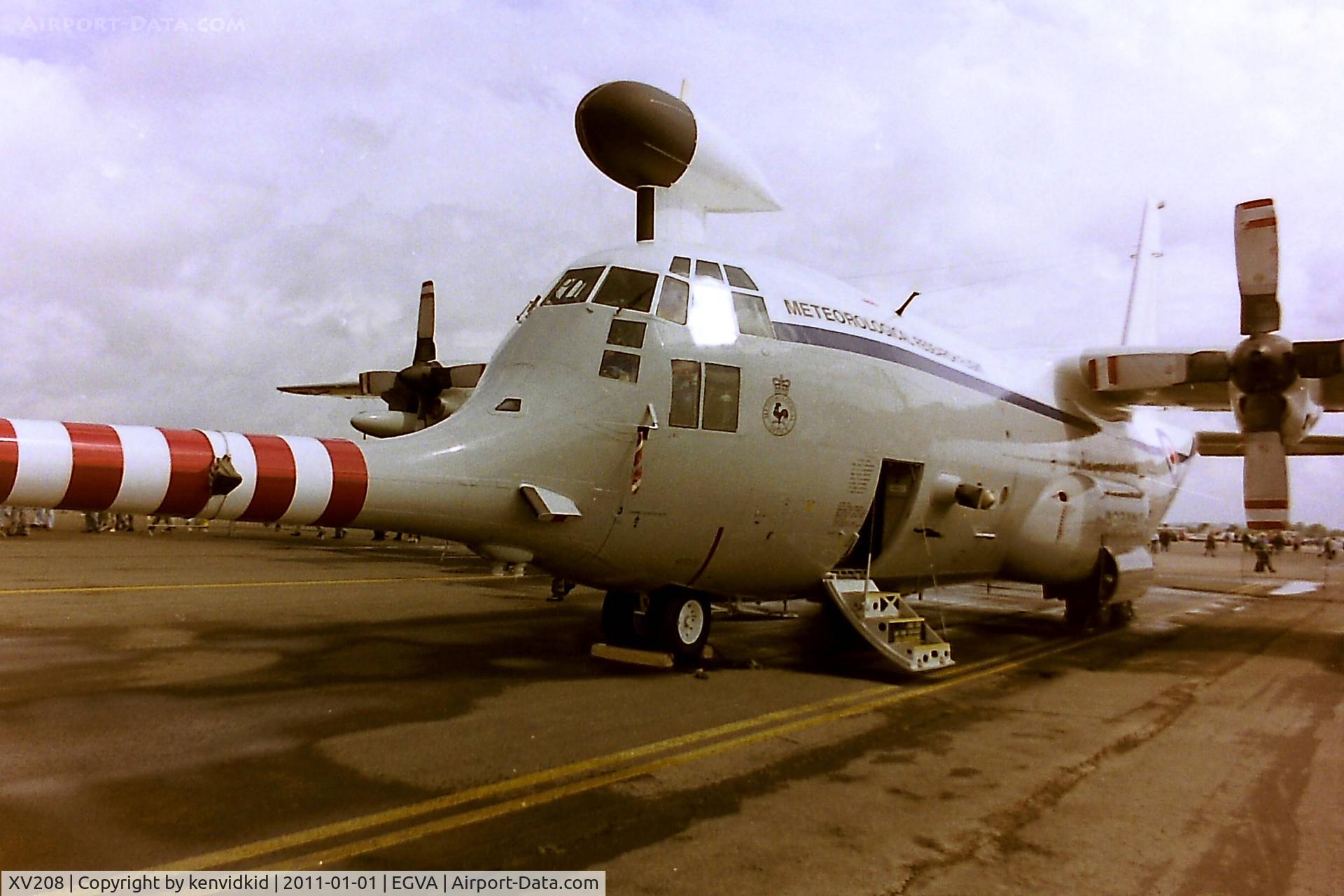 XV208, 1966 Lockheed C-130K Hercules W.2 C/N 382-4233, At RIAT 1993, scanned from negative.