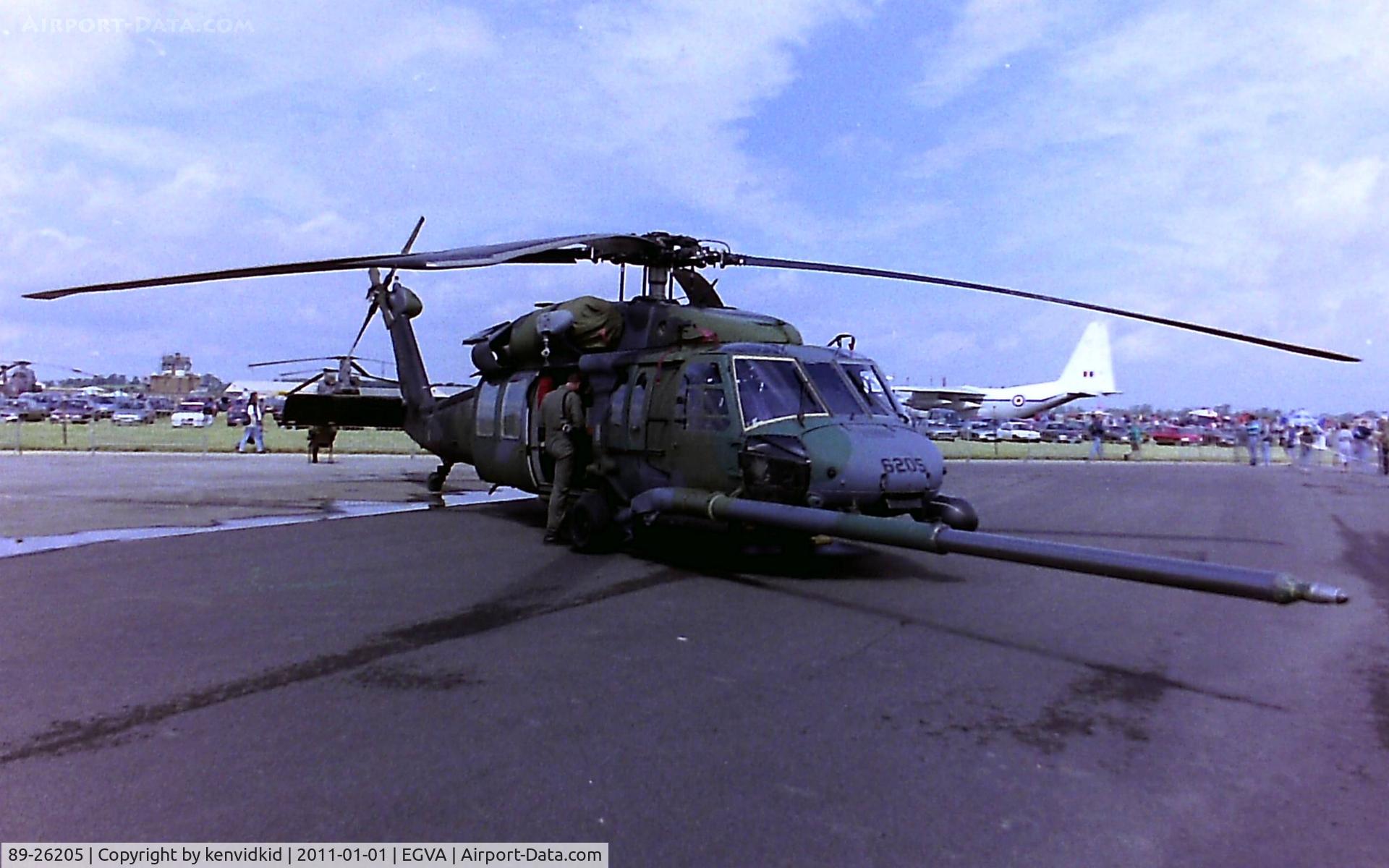 89-26205, 1989 Sikorsky HH-60G Pave Hawk C/N 70-1434, At RIAT 1993, scanned from negative.