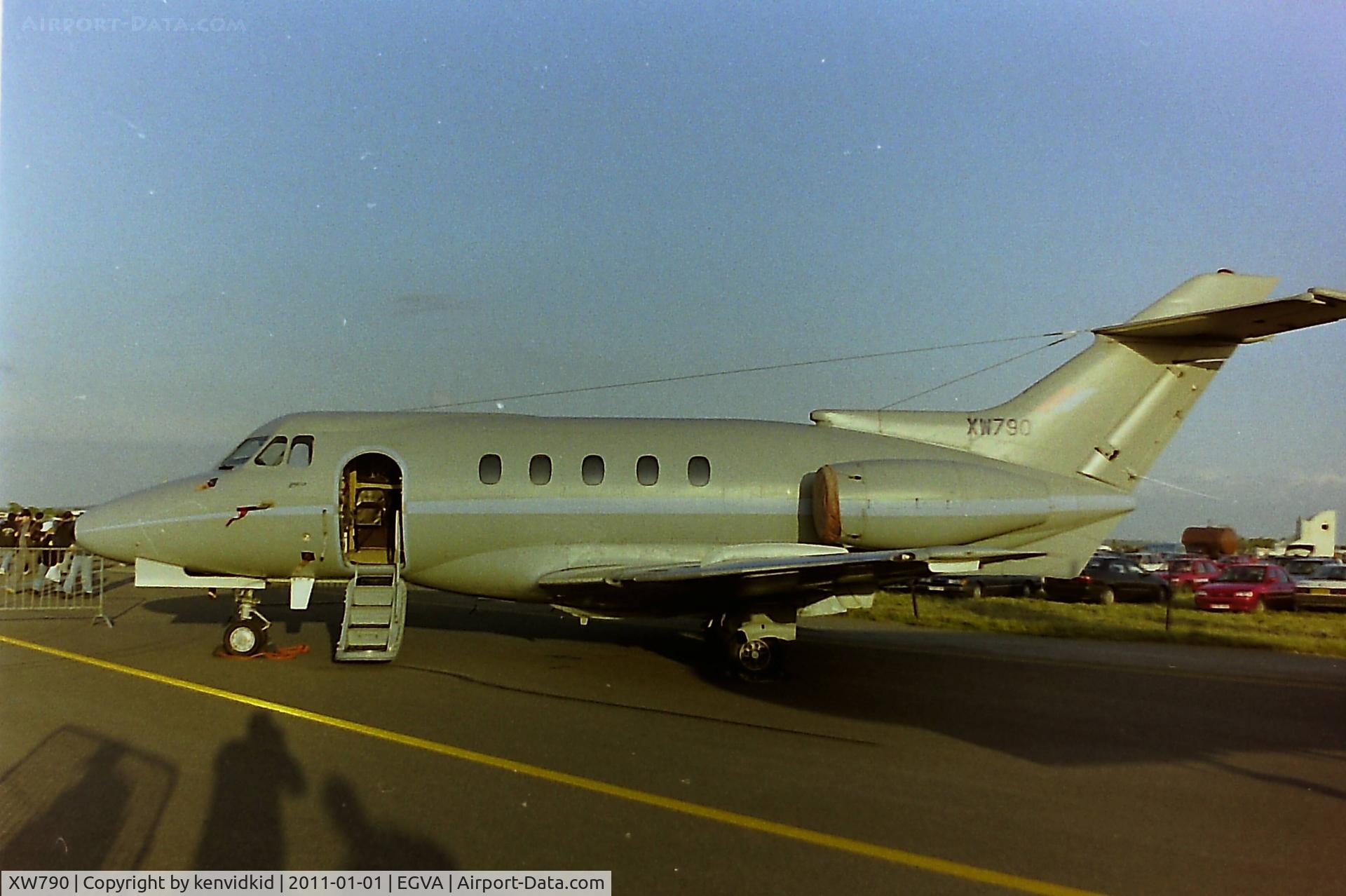 XW790, 1971 Hawker Siddeley HS.125 CC.1 C/N 25266, At RIAT 1993, scanned from negative.
