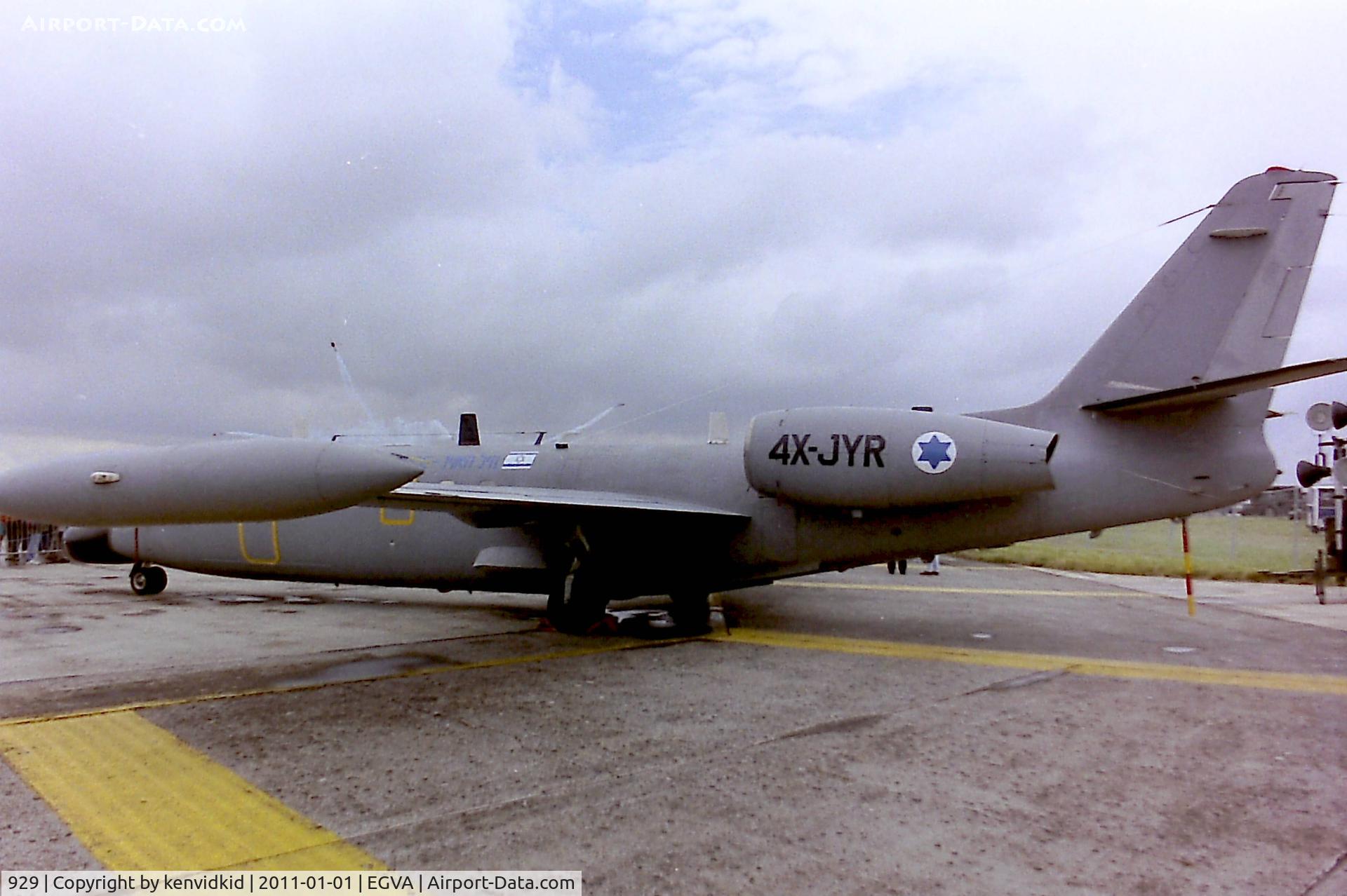 929, 1971 Israel Aircraft Industries IAI-1124N Westwind C/N 152, At RIAT 1993, scanned from negative.