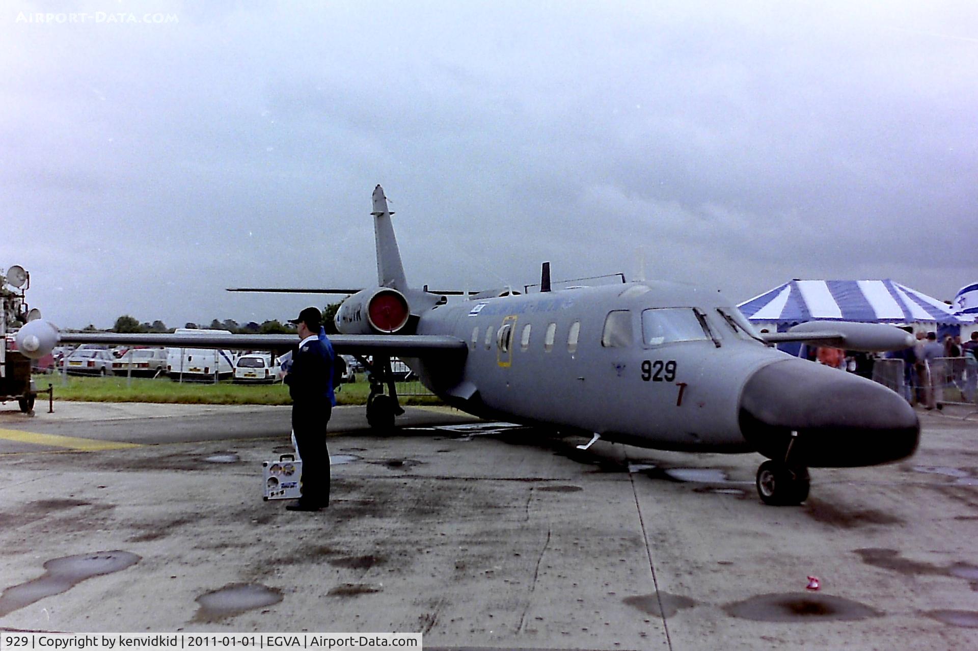 929, 1971 Israel Aircraft Industries IAI-1124N Westwind C/N 152, At RIAT 1993, scanned from negative.