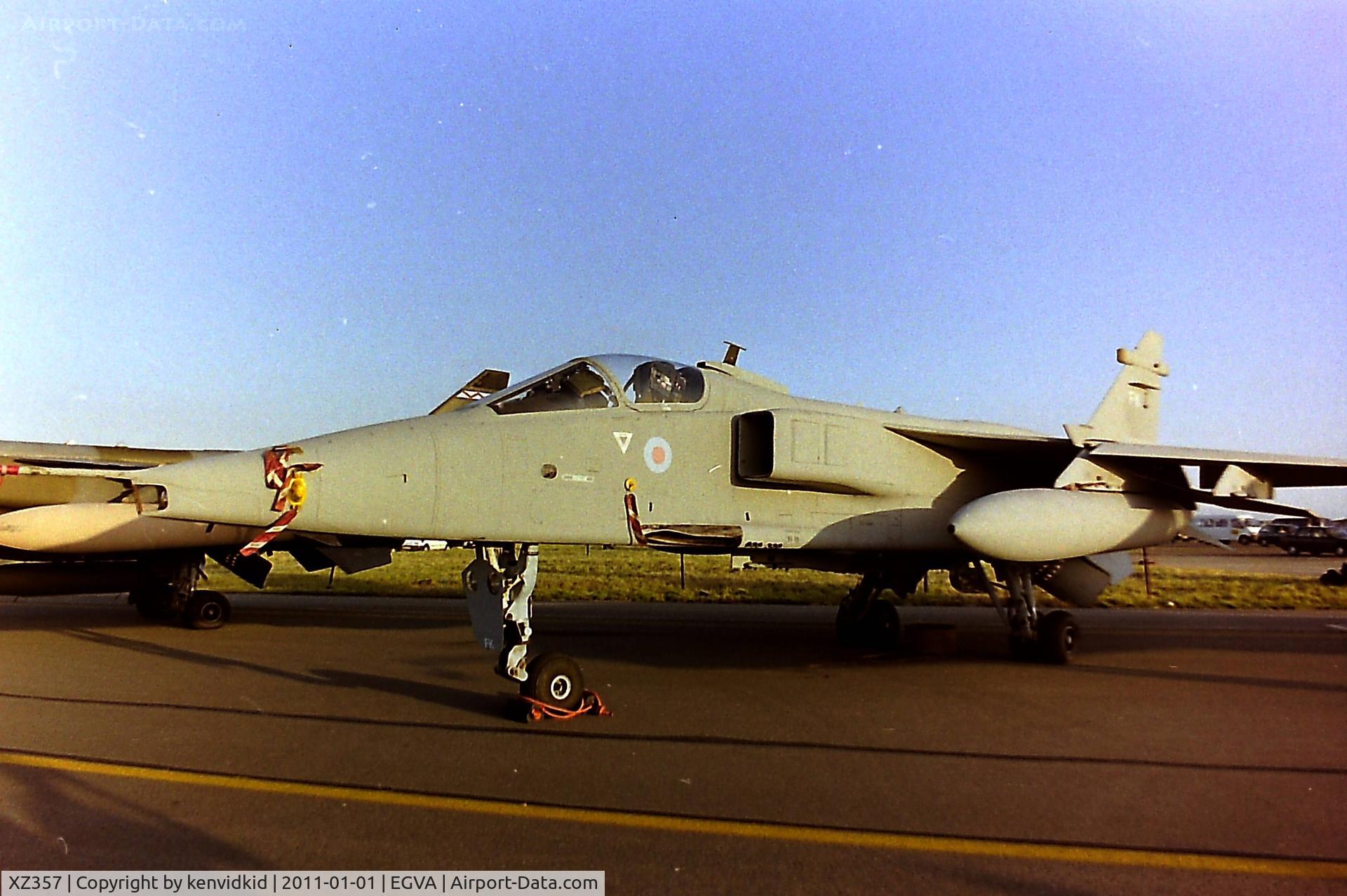XZ357, 1976 Sepecat Jaguar GR.1A C/N S.124, At RIAT 1993, scanned from negative.