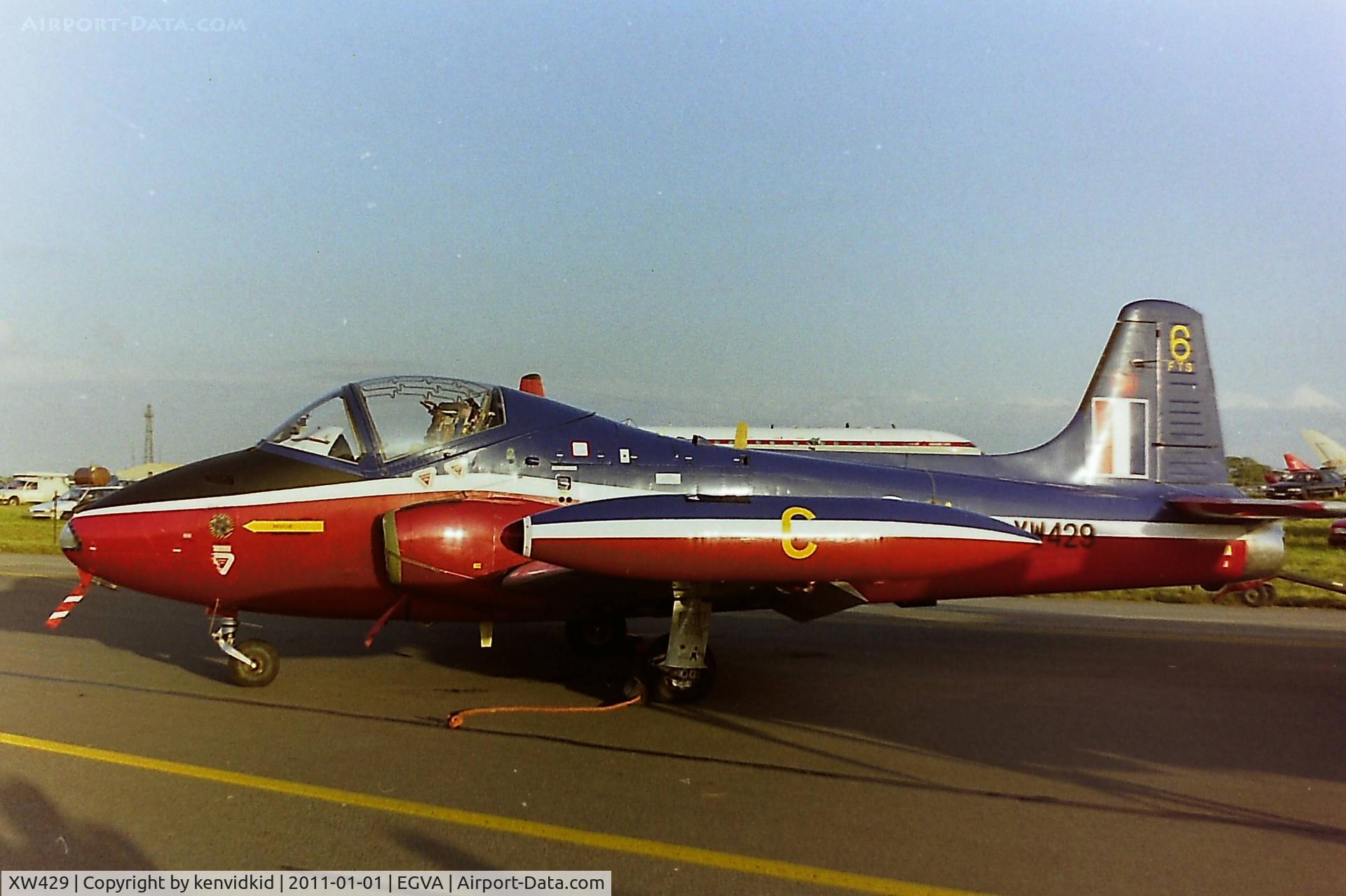 XW429, 1974 BAC 84 Jet Provost T.5A C/N EEP/JP/1051, At RIAT 1993, scanned from negative.