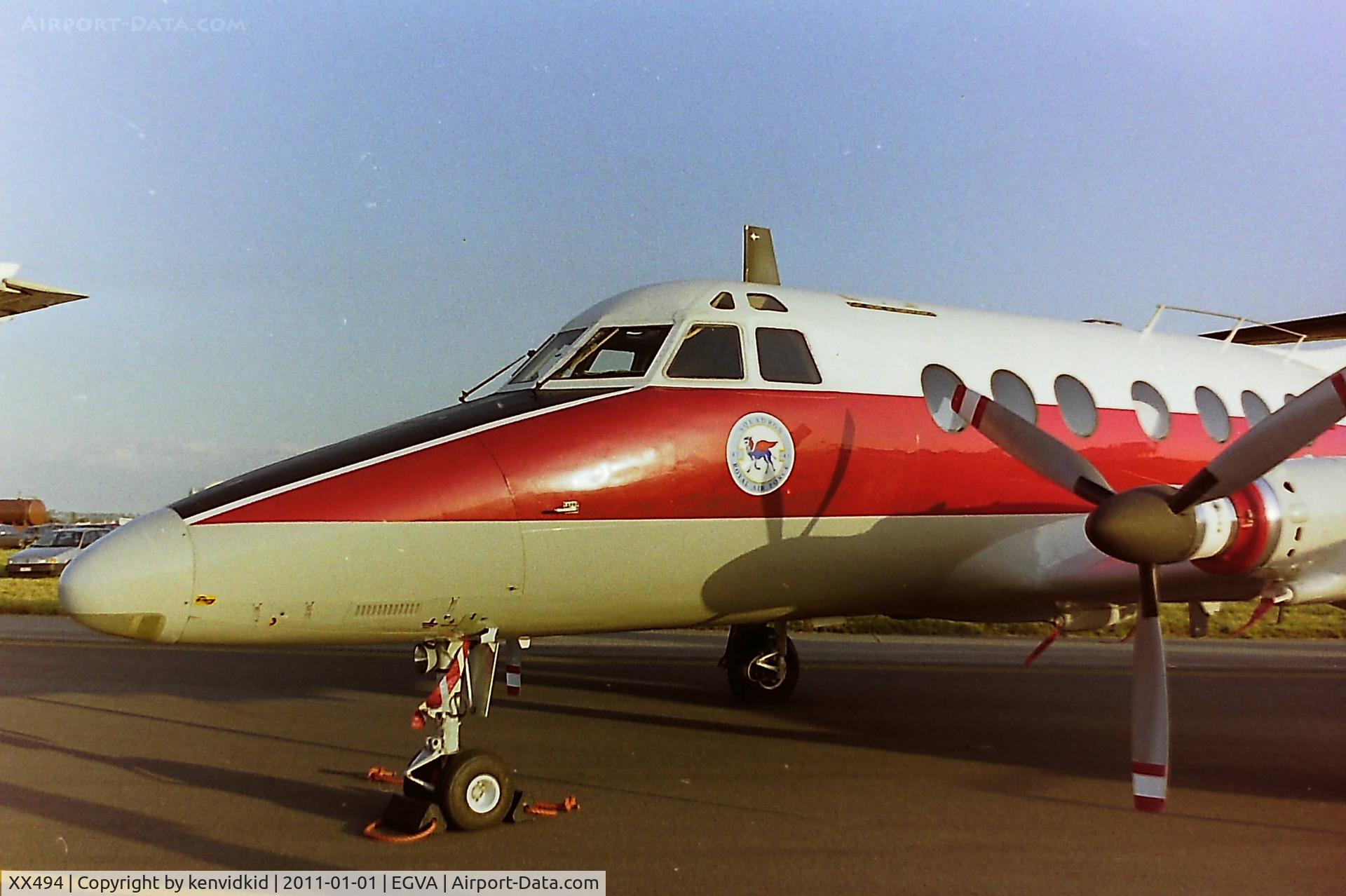 XX494, 1975 Scottish Aviation HP-137 Jetstream T.1 C/N 422, At RIAT 1993, scanned from negative.
