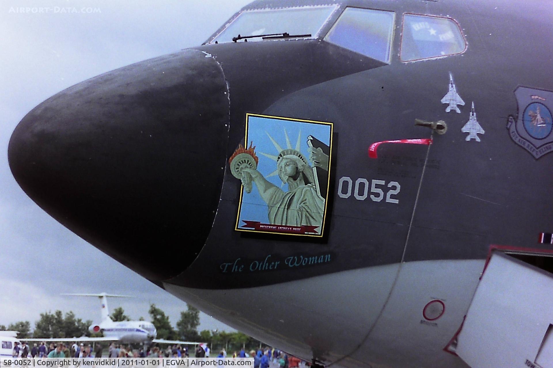 58-0052, 1958 Boeing KC-135E Stratotanker C/N 17797, At RIAT 1993, scanned from negative.