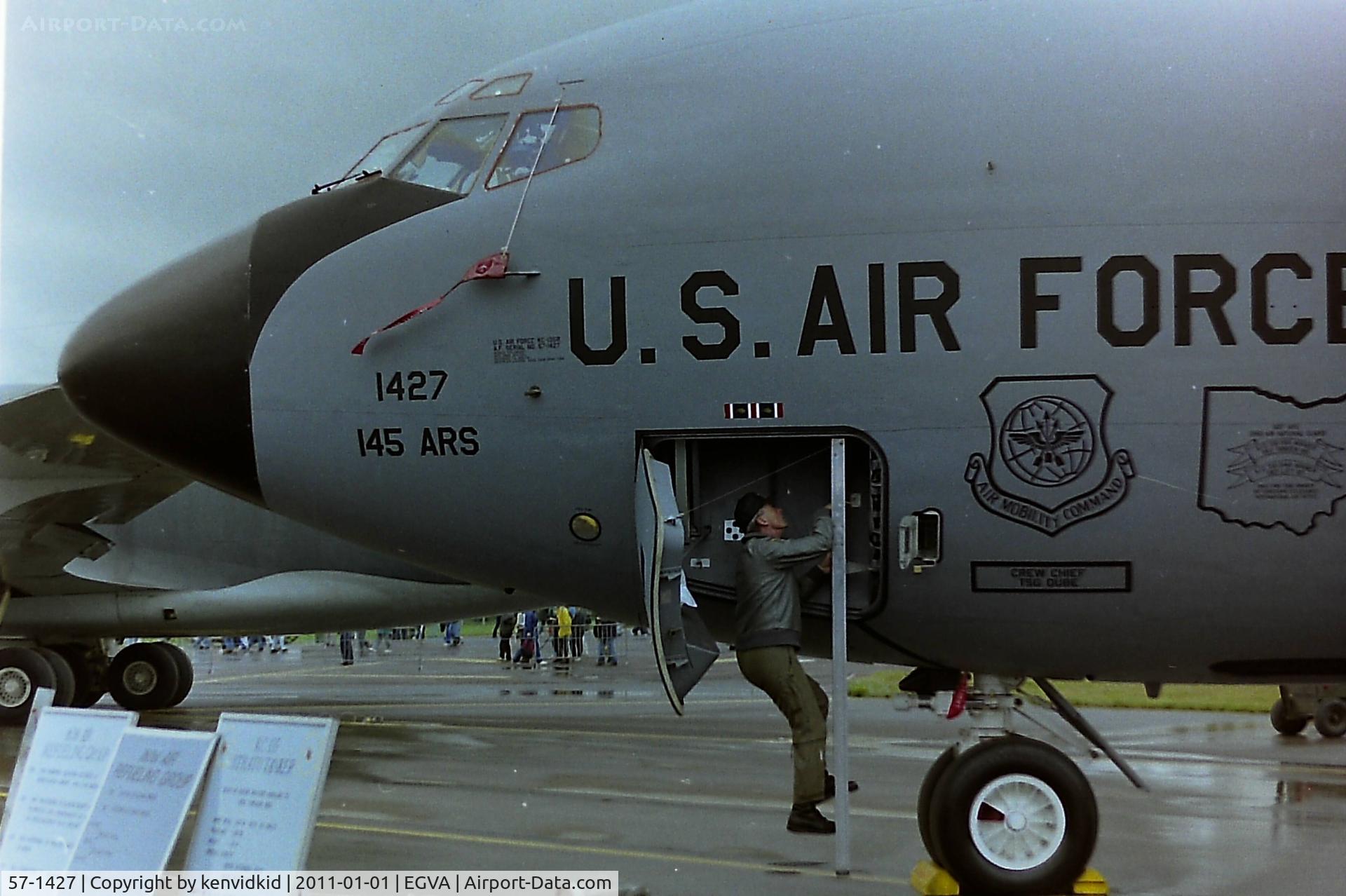 57-1427, 1957 Boeing KC-135R Stratotanker C/N 17498, At RIAT 1993, scanned from negative.