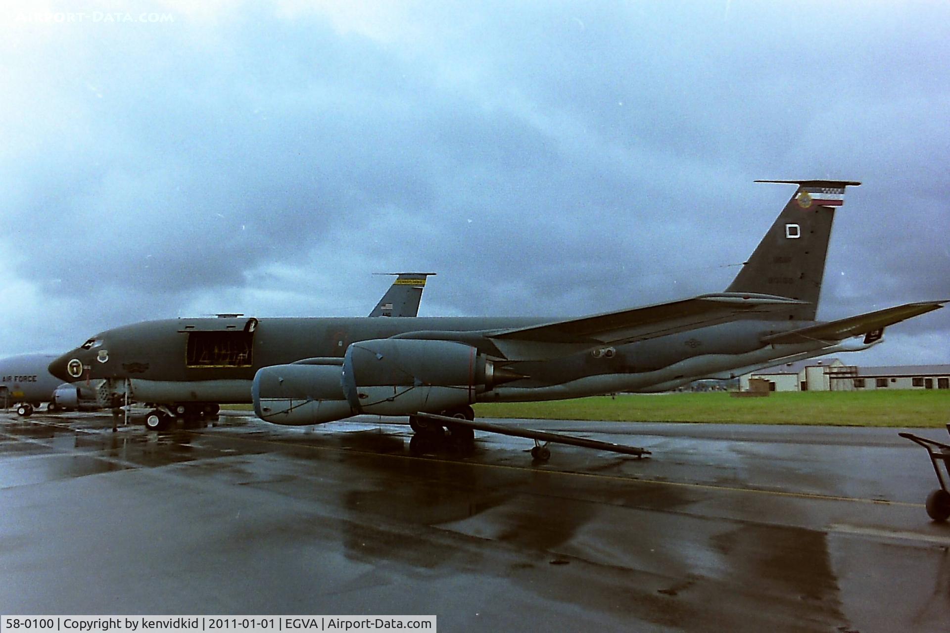 58-0100, 1958 Boeing KC-135R Stratotanker C/N 17845, At RIAT 1993, scanned from negative.