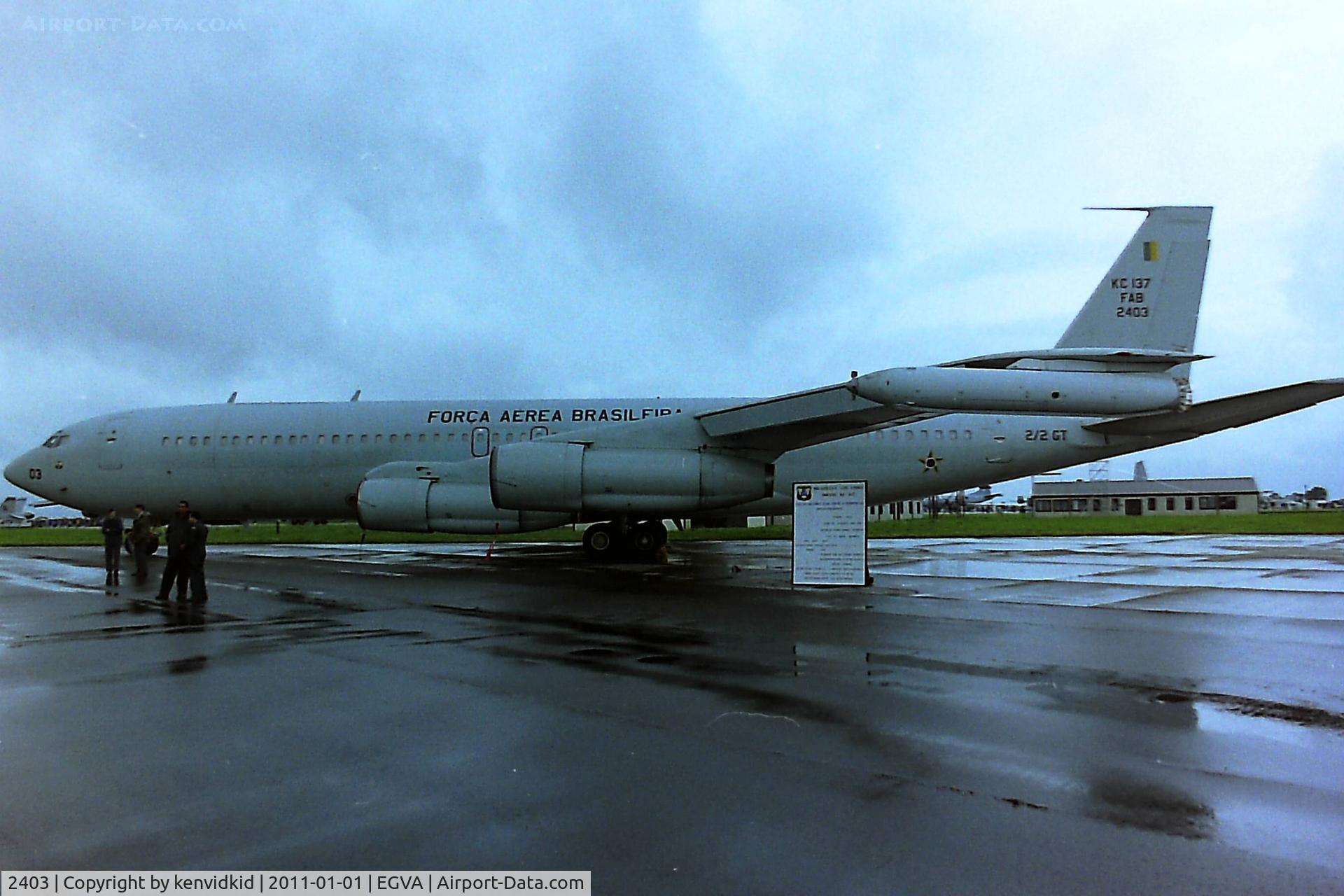2403, 1969 Boeing KC-137 C/N 20008, At RIAT 1993, scanned from negative.