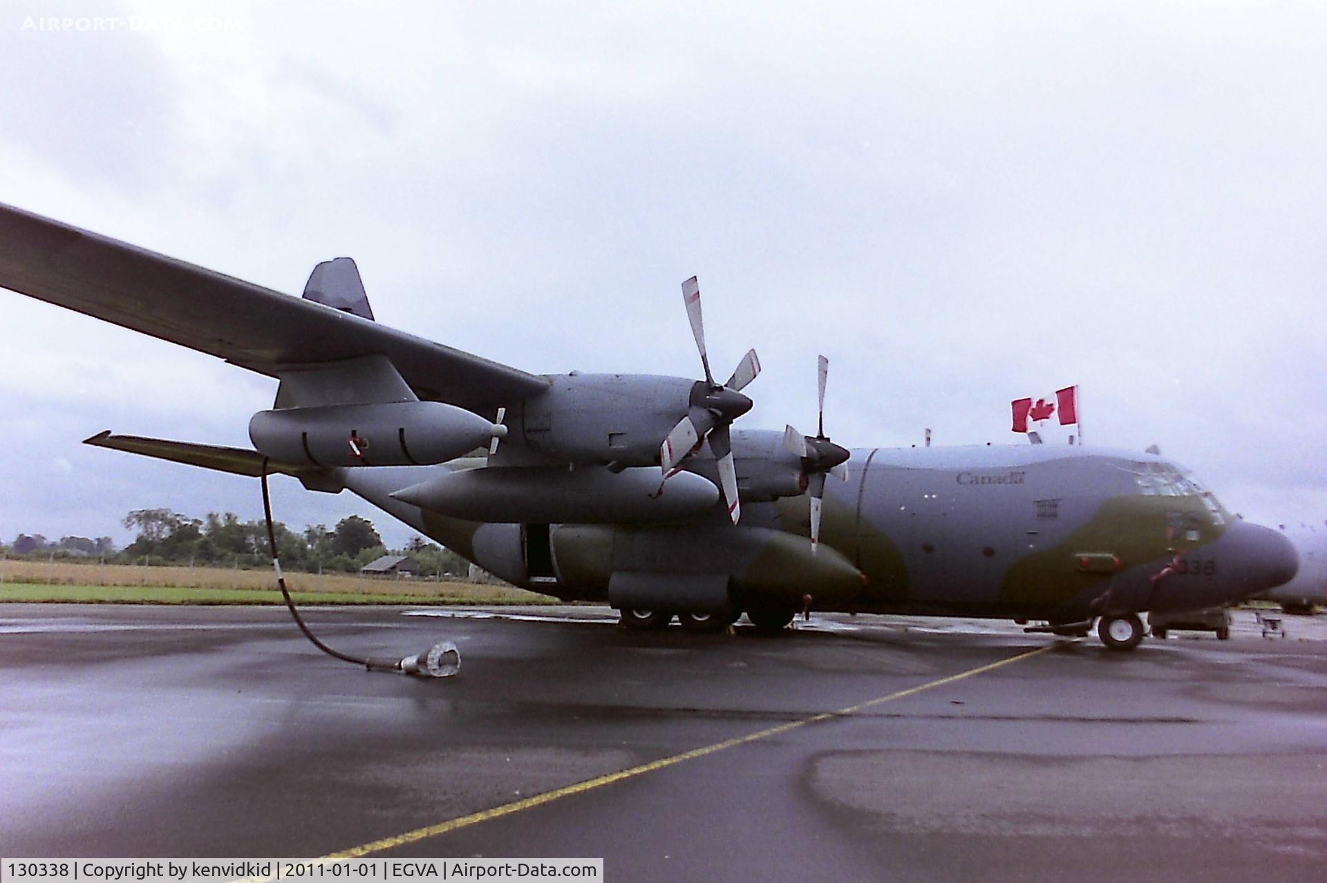 130338, 1989 Lockheed KCC-130H Hercules C/N 382-5175, At RIAT 1993, scanned from negative.