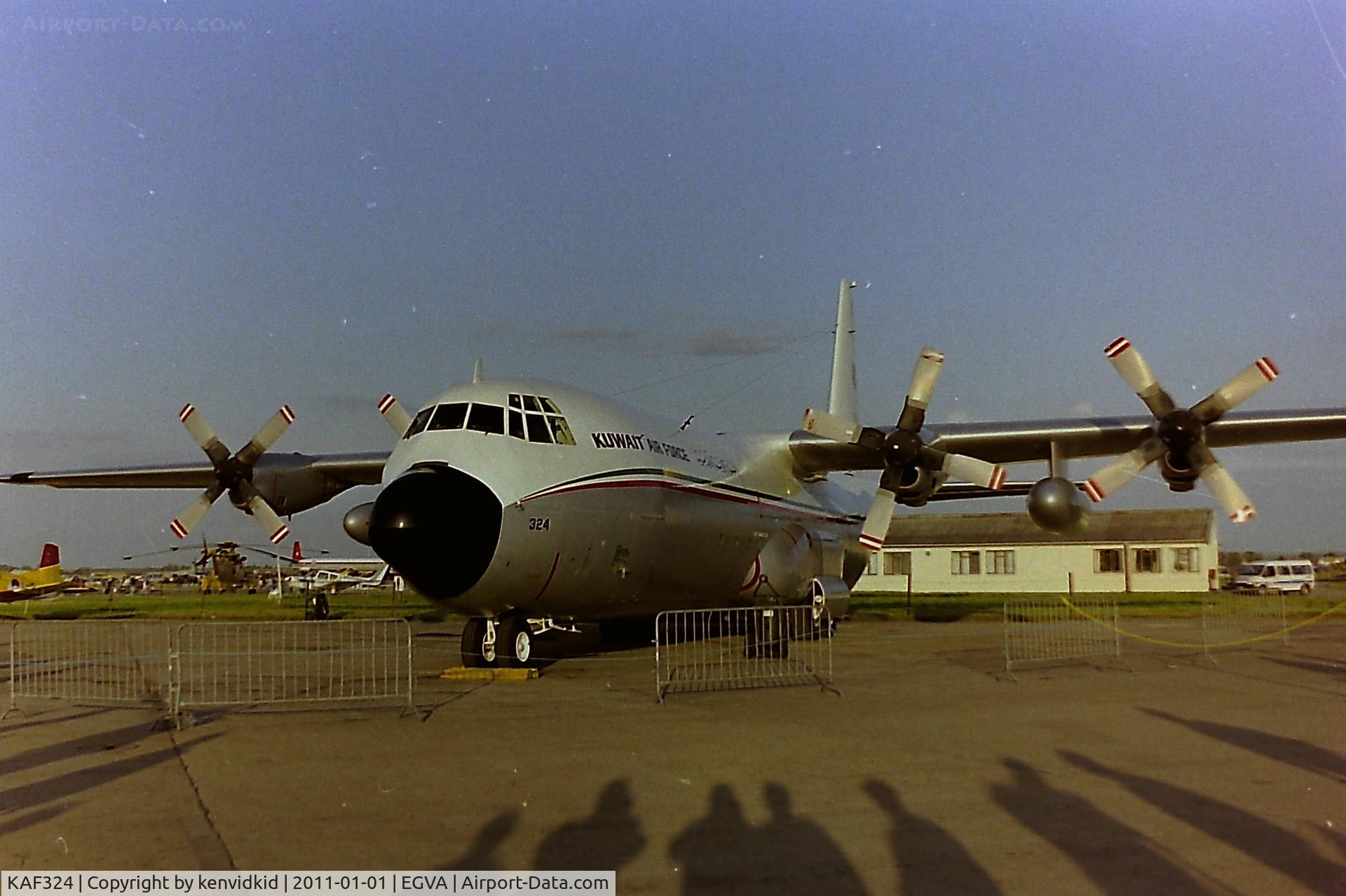 KAF324, 1983 Lockheed L-100-30 Hercules (L-382G) C/N 382-4953, At RIAT 1993, scanned from negative.