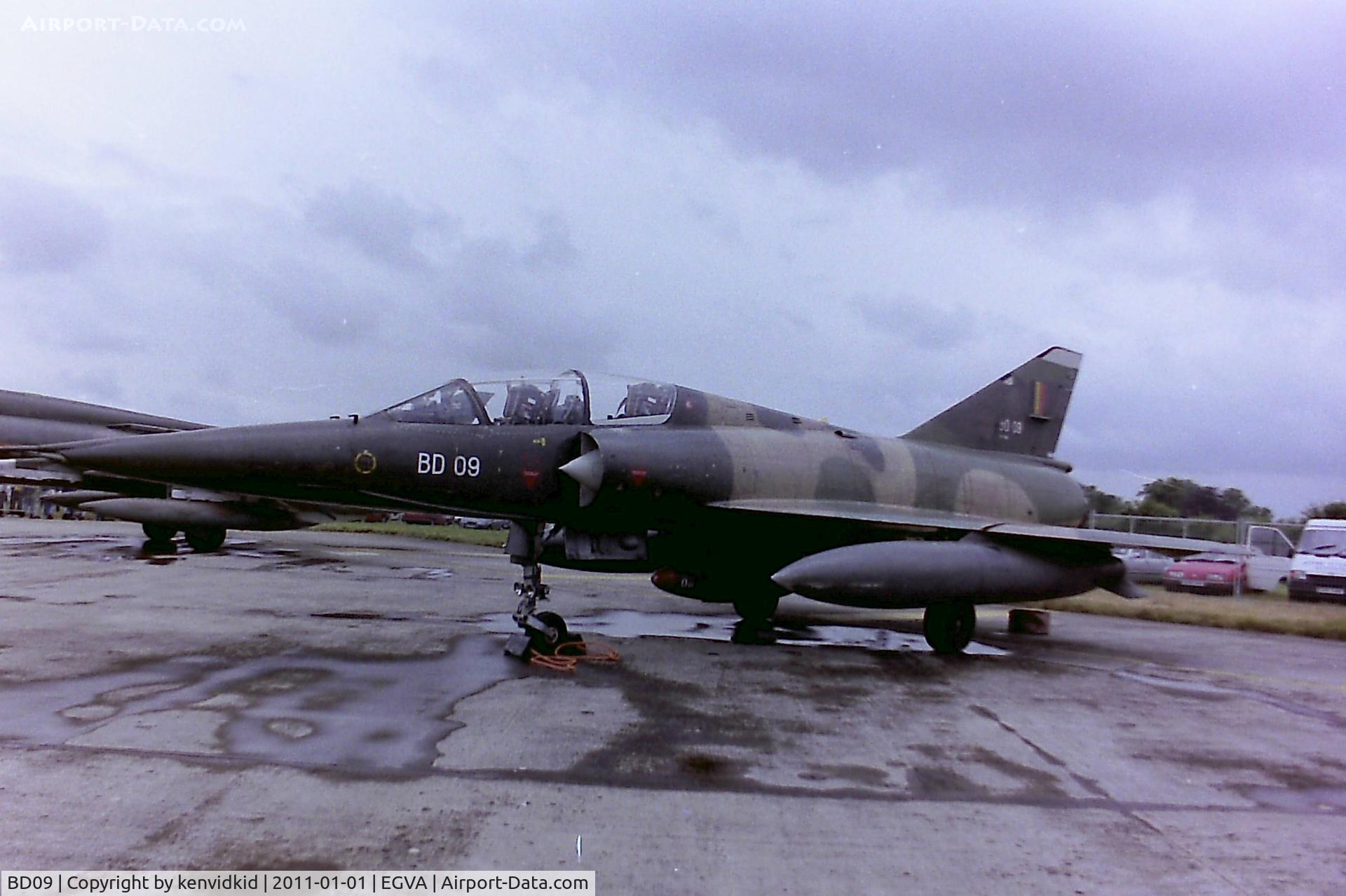 BD09, SABCA Mirage 5BD C/N 209, At RIAT 1993, scanned from negative.