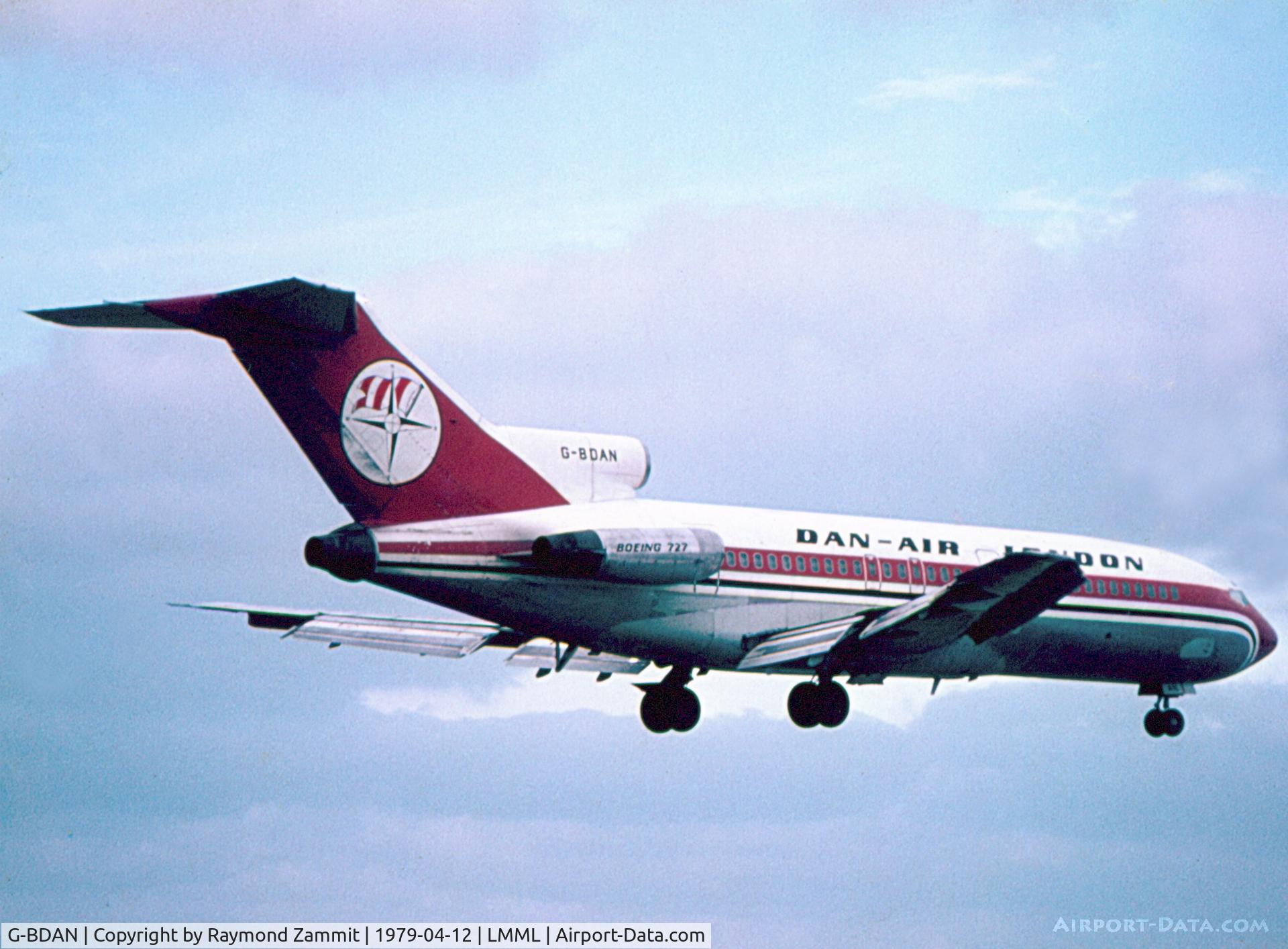 G-BDAN, 1966 Boeing 727-46 C/N 19279, B727 G-BDAN Dan Air London