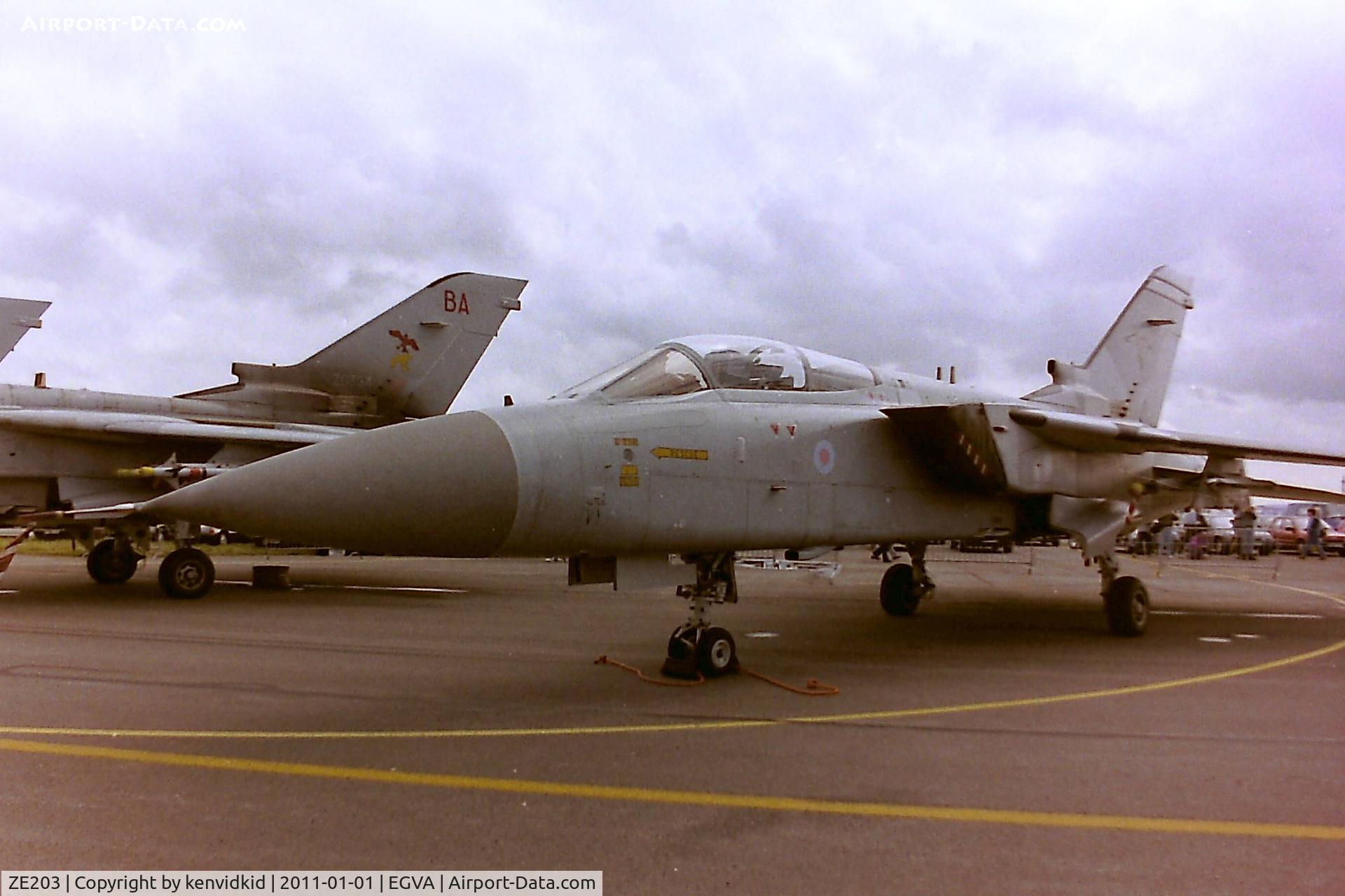ZE203, 1986 Panavia Tornado F.3 C/N AS023/565/2041, At RIAT 1993, scanned from negative.