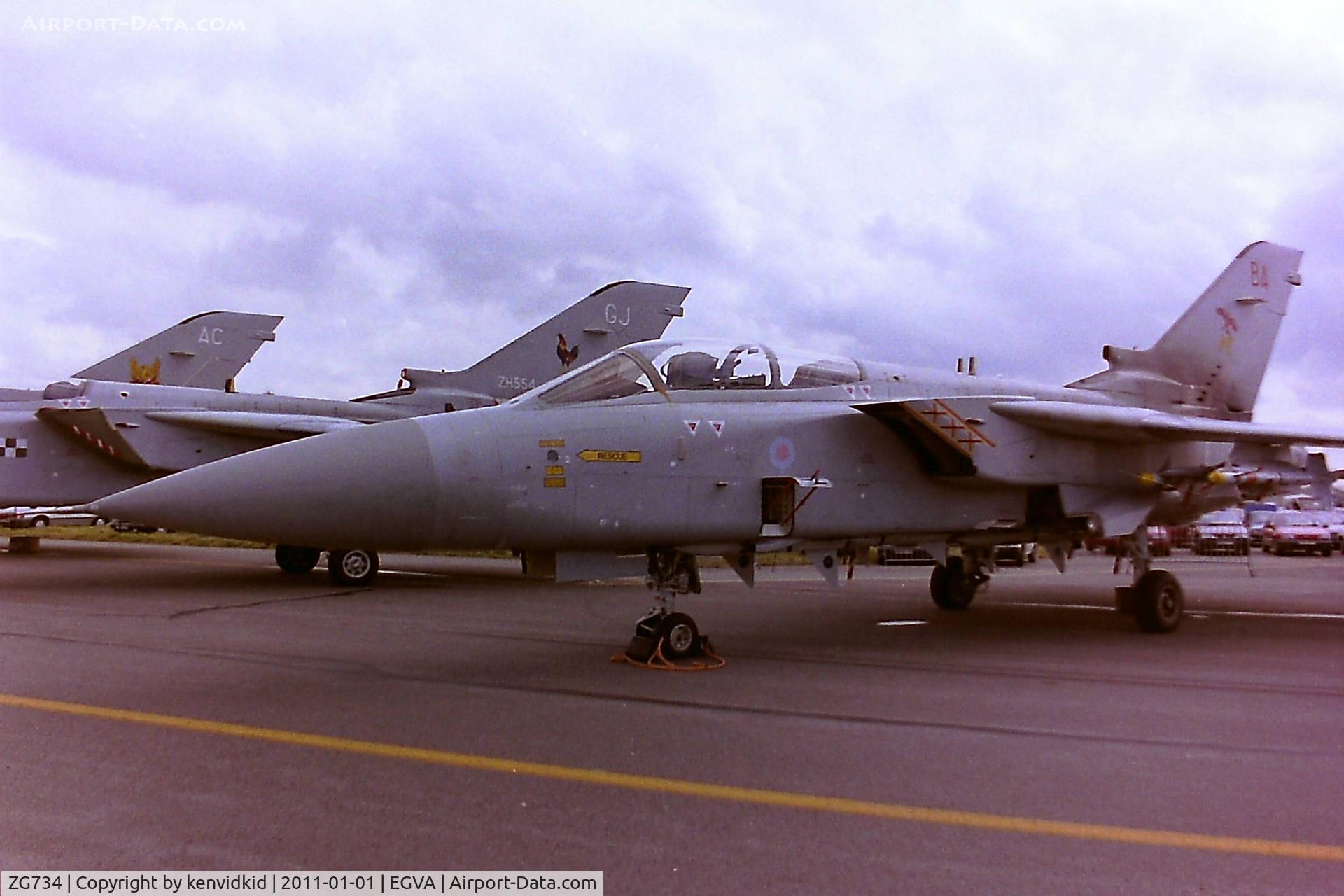 ZG734, Panavia Tornado F.3 C/N 855/AS129/3416, At RIAT 1993, scanned from negative.