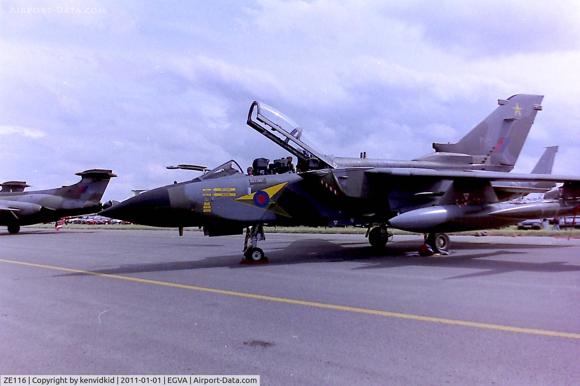 ZE116, 1986 Panavia Tornado GR.1A C/N 502/BS160/2502, At RIAT 1993, scanned from negative.