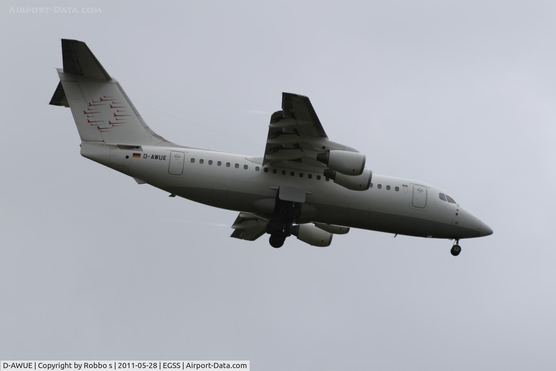 D-AWUE, 1986 British Aerospace BAe.146-200 C/N E2050, D-AWUE Bae 146/200 of WDL at Stansted Airport.