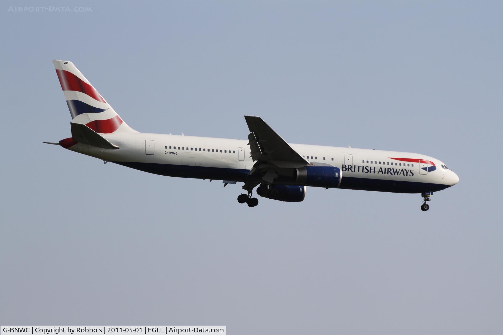 G-BNWC, 1989 Boeing 767-336 C/N 24335, G-BNWC Boeing 767 of British Airways at Heathrow Airport.