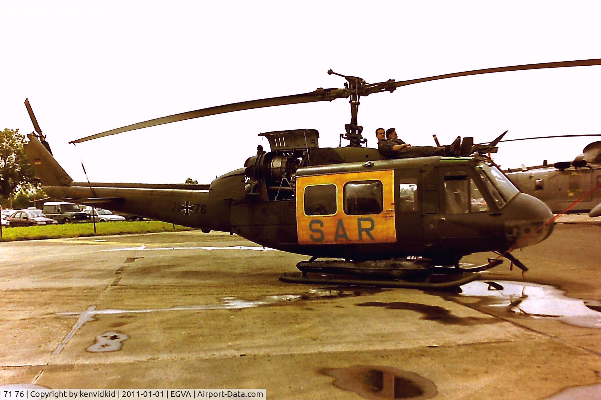 71 76, Bell (Dornier) UH-1D Iroquois (205) C/N 8236, At RIAT 1993, scanned from negative.