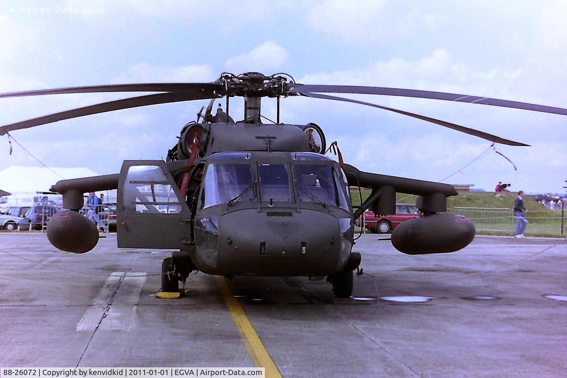 88-26072, 1988 Sikorsky UH-60A C/N 701293, At RIAT 1993, scanned from negative.