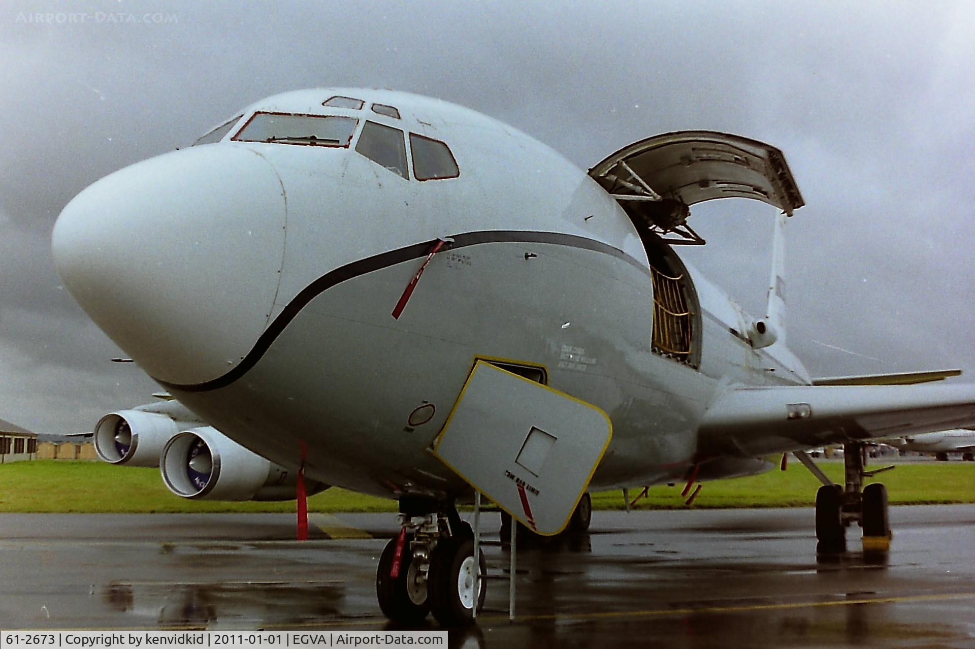 61-2673, 1961 Boeing WC-135B Stratolifter C/N 18349, At RIAT 1993, scanned from negative.
