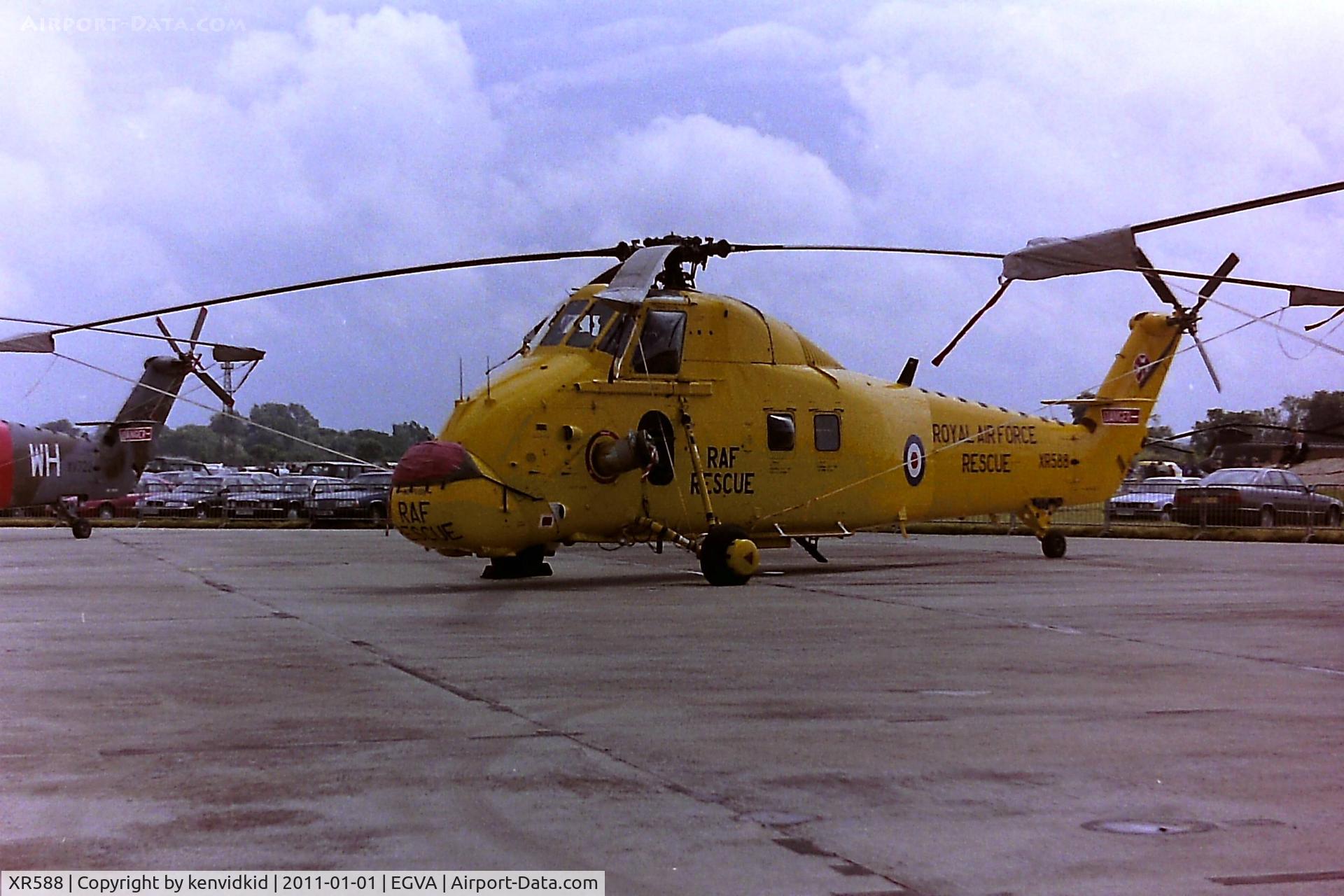 XR588, 1962 Westland Wessex HC.2 C/N WA121, At RIAT 1993, scanned from negative.