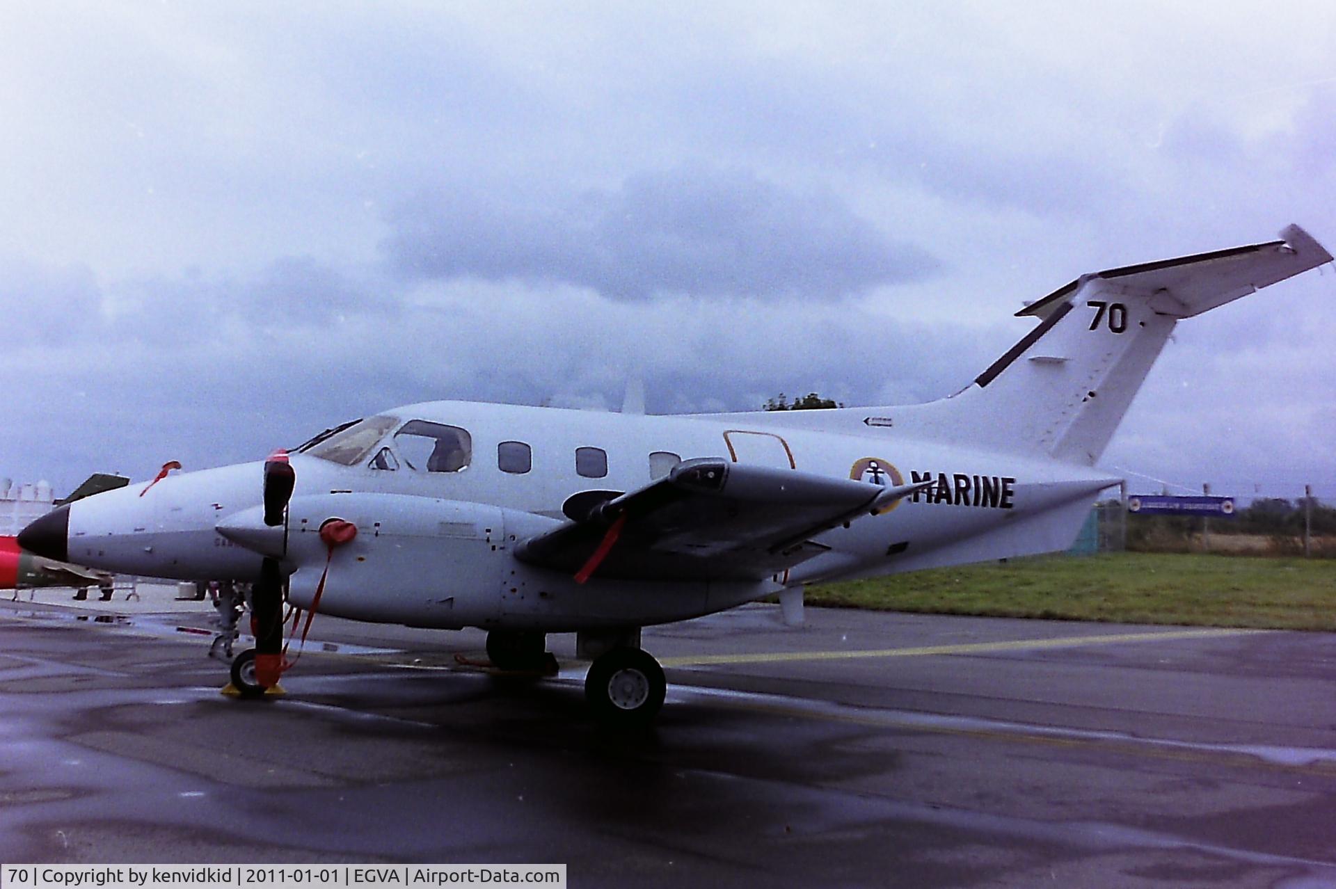 70, Embraer EMB-121AN Xingu C/N 121070, At RIAT 1993, scanned from negative.