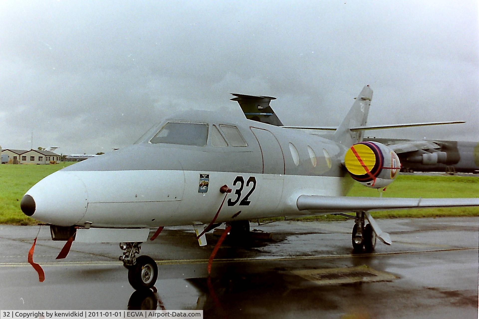 32, 1974 Dassault Falcon 10MER C/N 32, At RIAT 1993, scanned from negative.