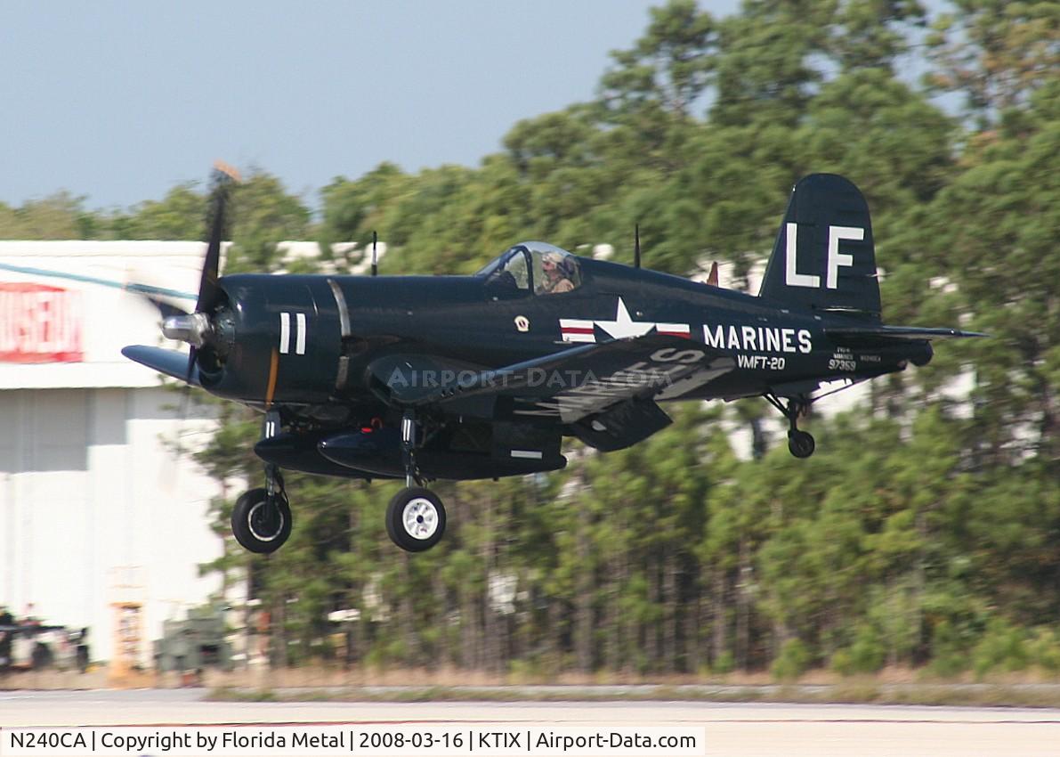 N240CA, 1945 Vought F4U-4 Corsair C/N 9513, TICO 2008