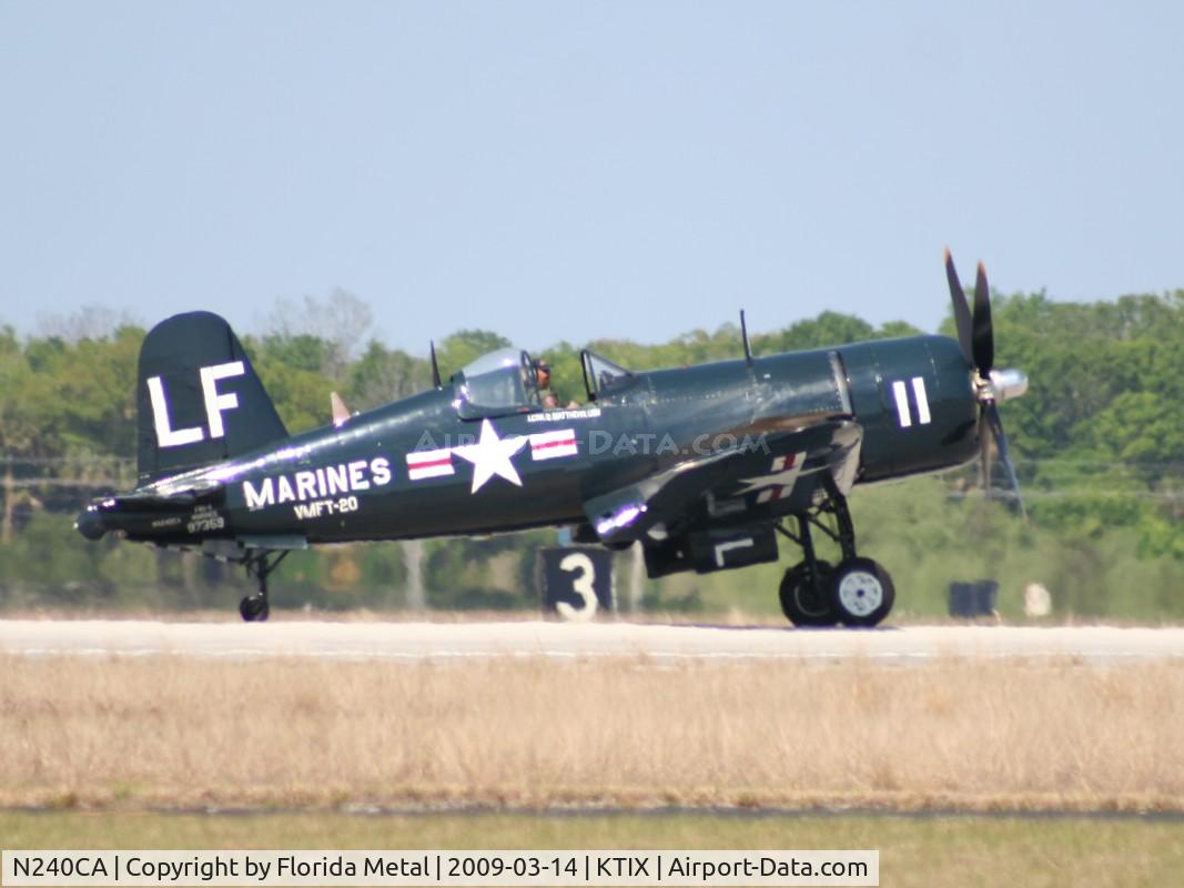 N240CA, 1945 Vought F4U-4 Corsair C/N 9513, TICO 2009