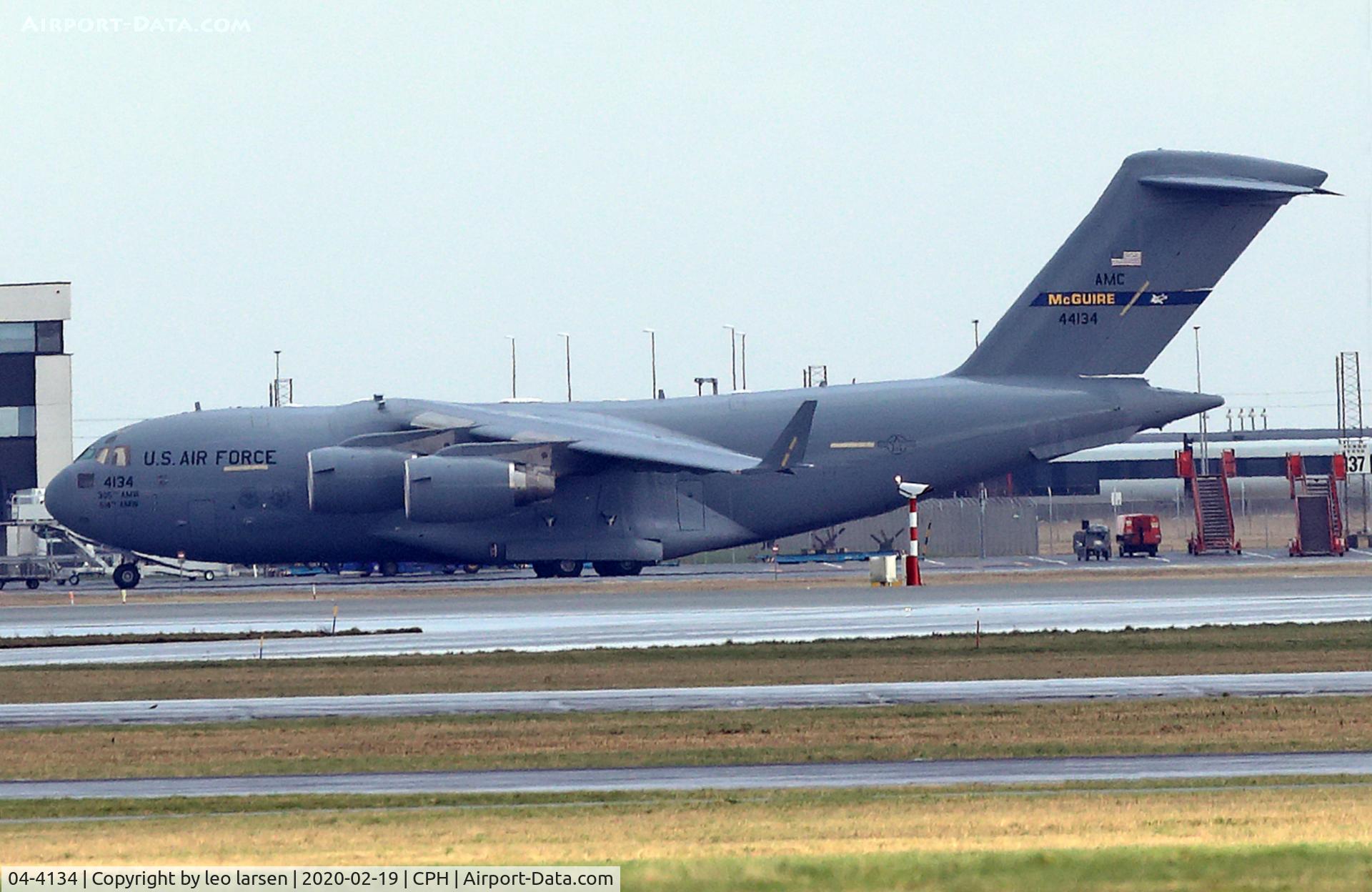 04-4134, 2004 Boeing C-17A Globemaster III C/N P-134, Copenhagen 19.2.2020