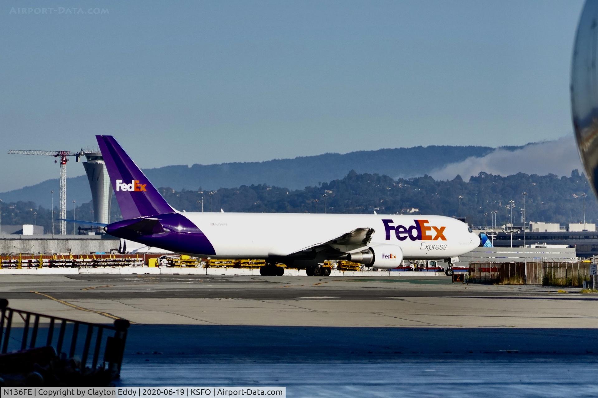 N136FE, 2019 Boeing 767-300F C/N 64058, SFO 2020.