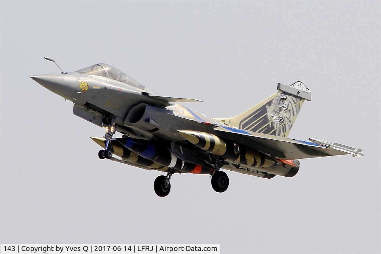 143, 2013 Dassault Rafale C C/N 143, Dassault Rafale C, Short approach rwy 26, Landivisiau Naval Air Base (LFRJ) Tiger Meet 2017