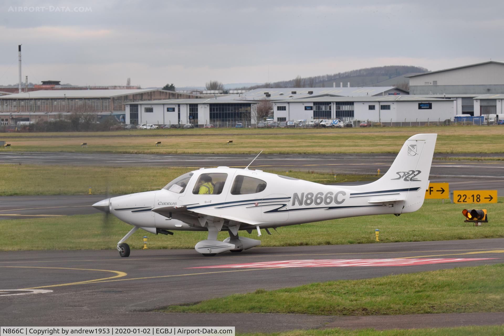N866C, 2002 Cirrus SR22 C/N 0397, N866C at Gloucestershire Airport.