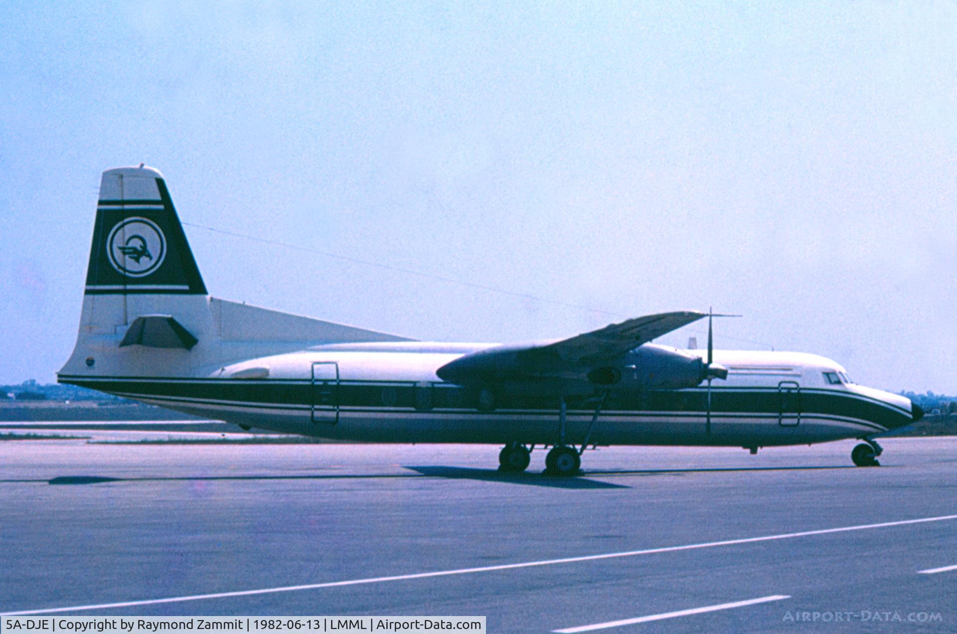5A-DJE, Fokker F27-500 Friendship C/N 10604, Fokker F27 5A-DJE Gemahirya Air Transport
