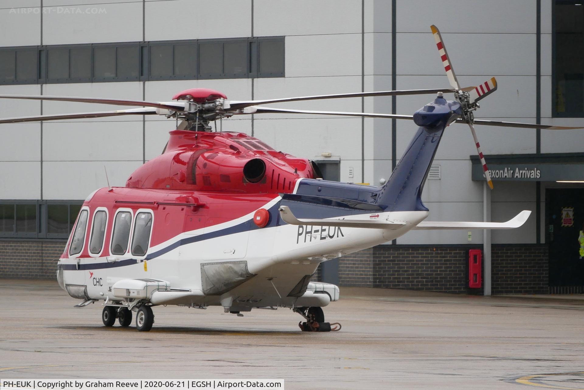 PH-EUK, 2013 AgustaWestland AW-139 C/N 31474, Parked at Norwich.