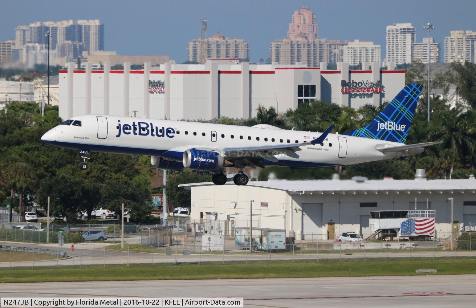 N247JB, 2006 Embraer 190AR (ERJ-190-100IGW) C/N 19000042, FLL 2016