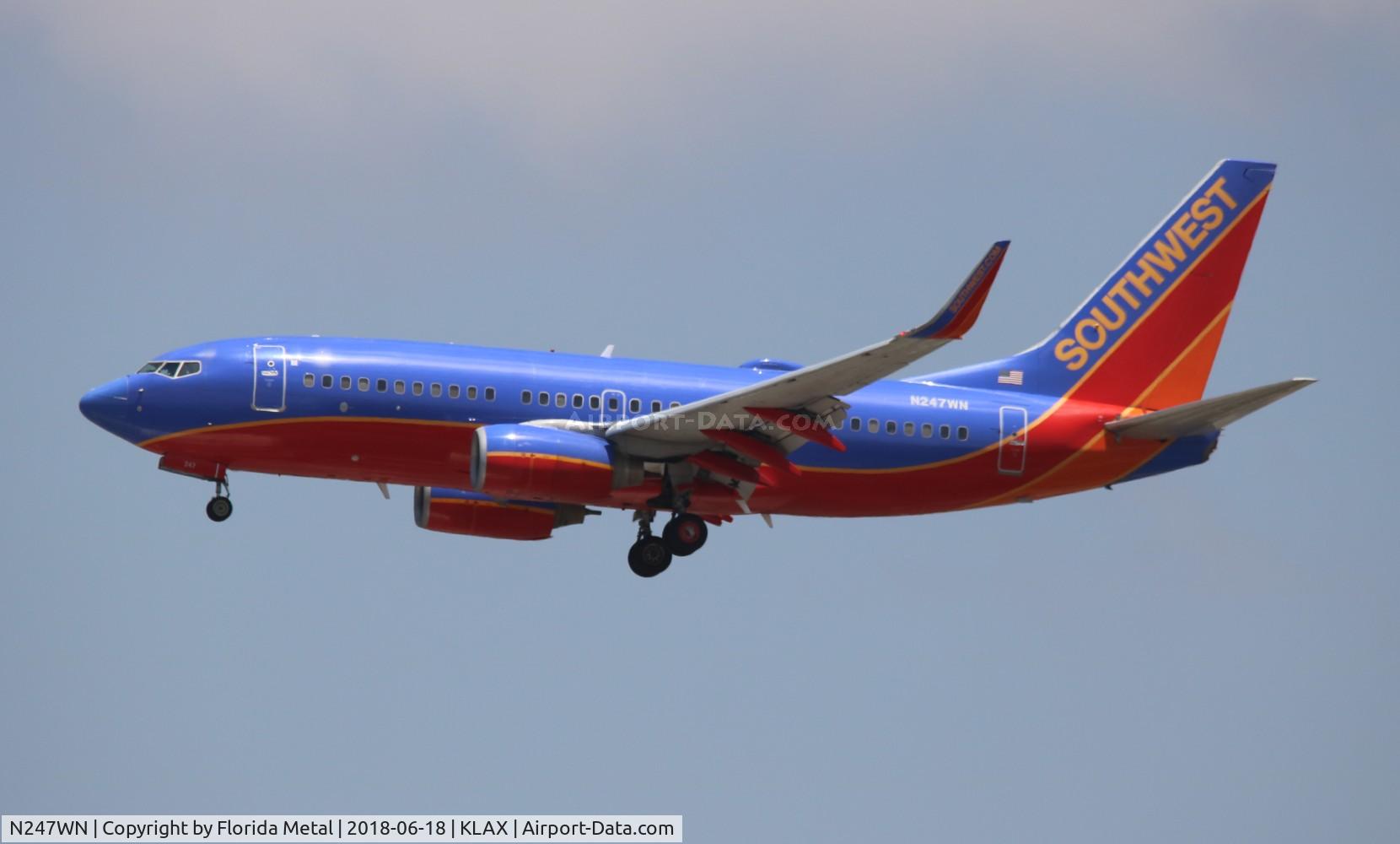 N247WN, 2006 Boeing 737-7H4 C/N 32508, LAX 2018