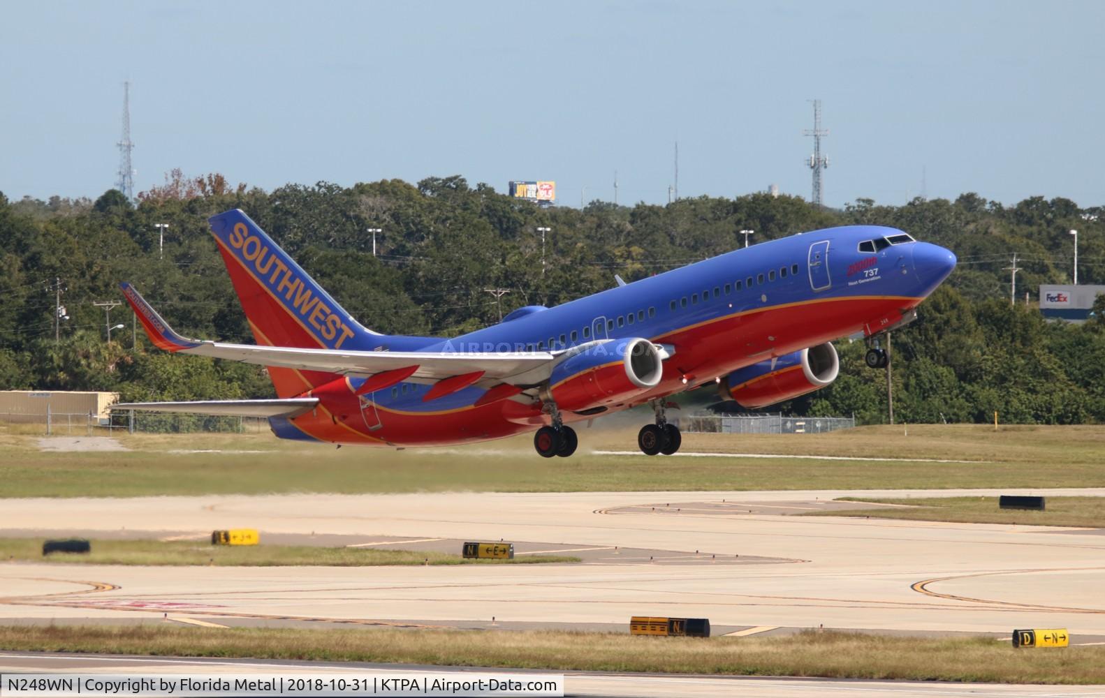 N248WN, 2006 Boeing 737-7H4 C/N 32509, TPA 2018