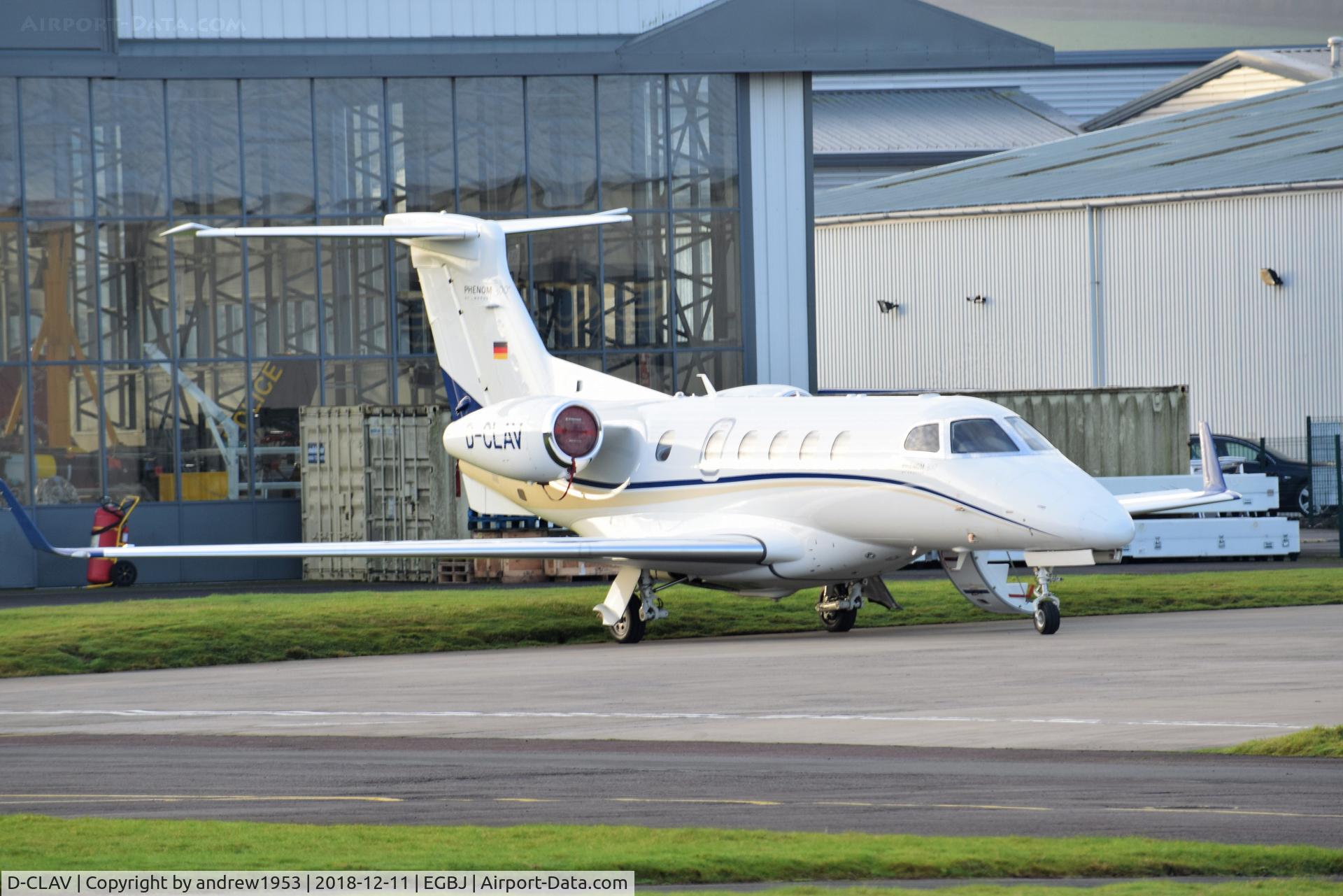 D-CLAV, 2012 Embraer EMB-505 Phenom 300 C/N 50500116, D-CLAV at Gloucestershire Airport.